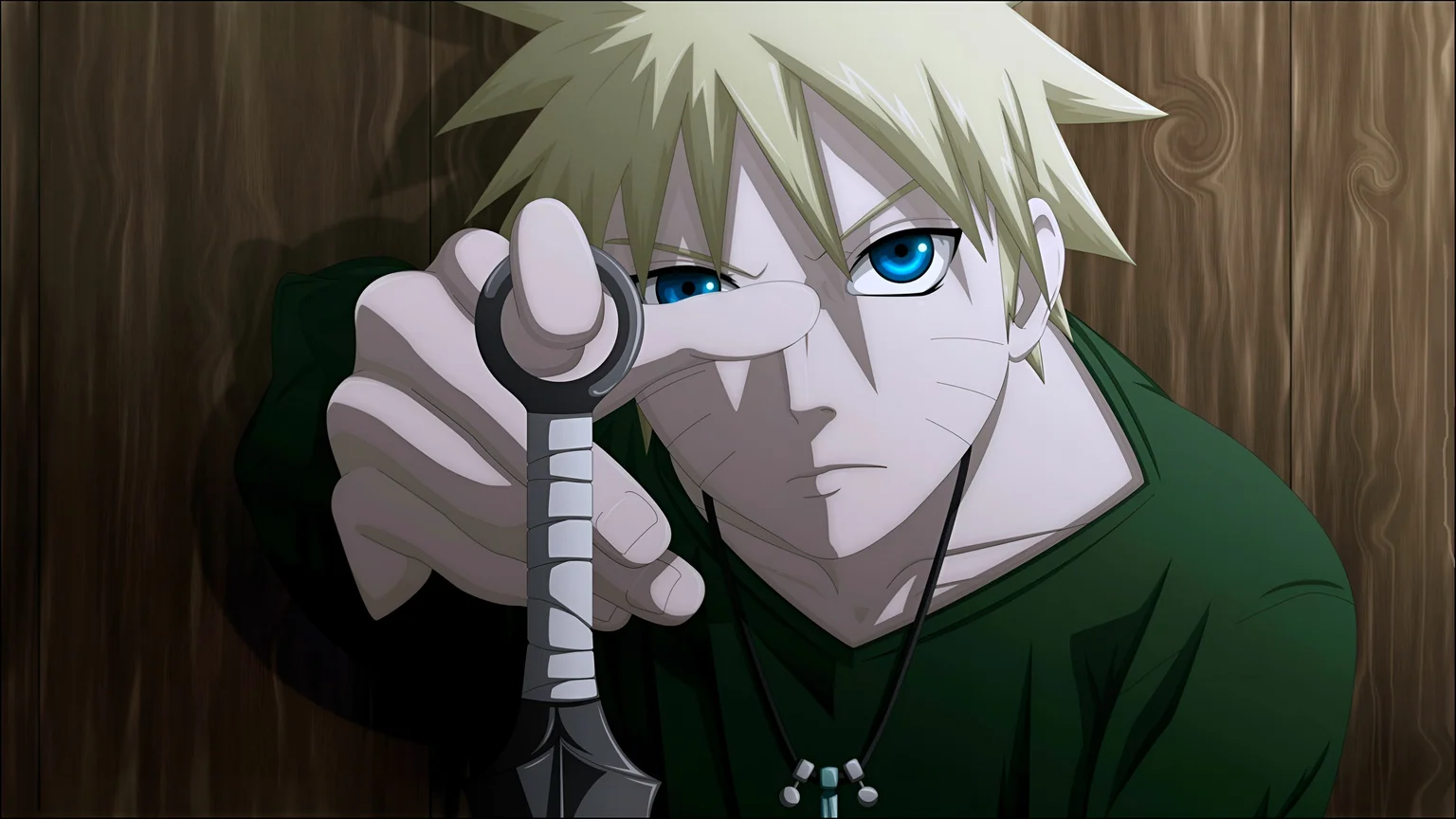 Imagini de fundal Naruto Uzumaki Holding Kunai 4K