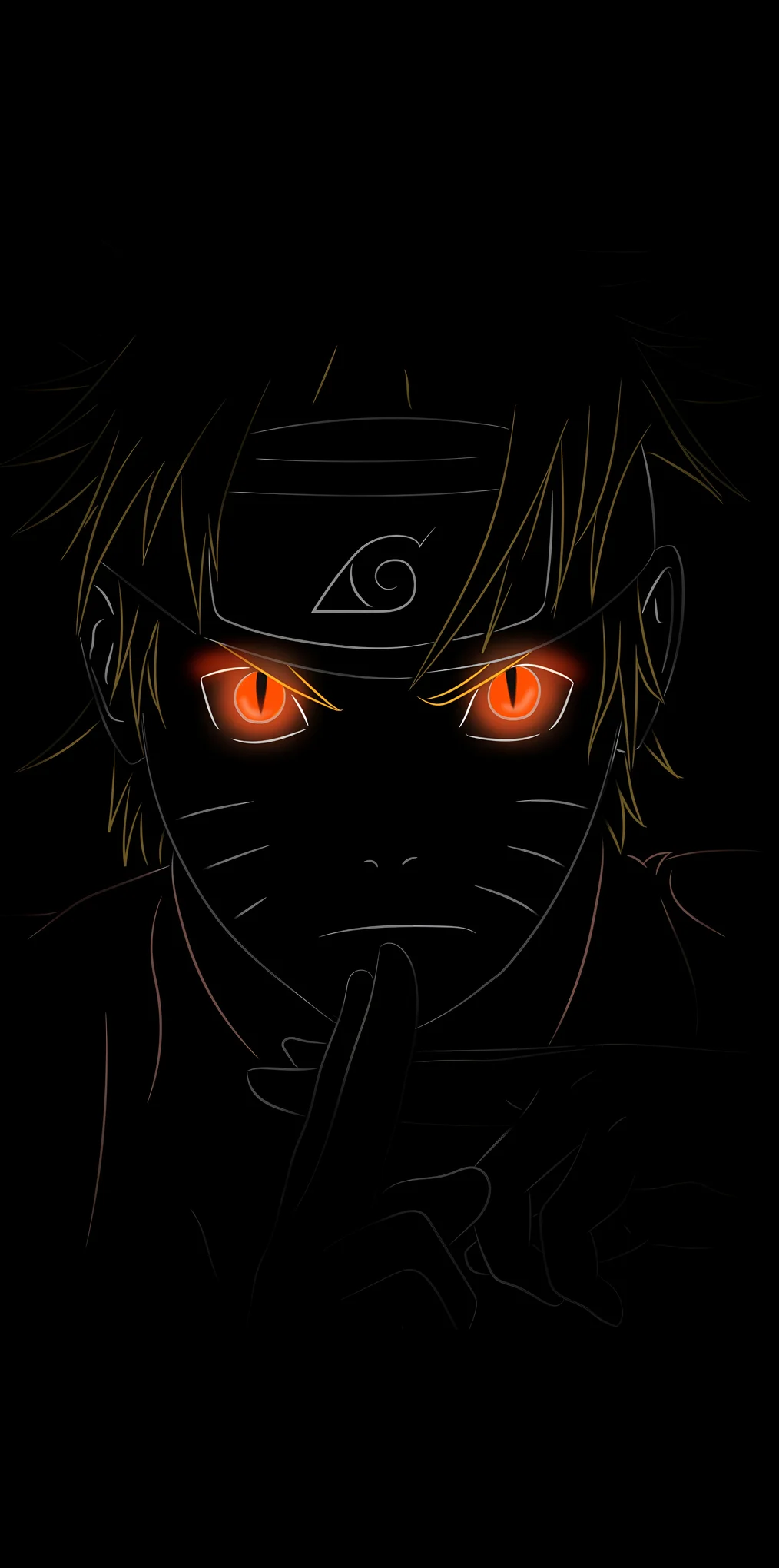 Naruto Uzumaki Dark Amoled Minimalist Wallpaper 4K