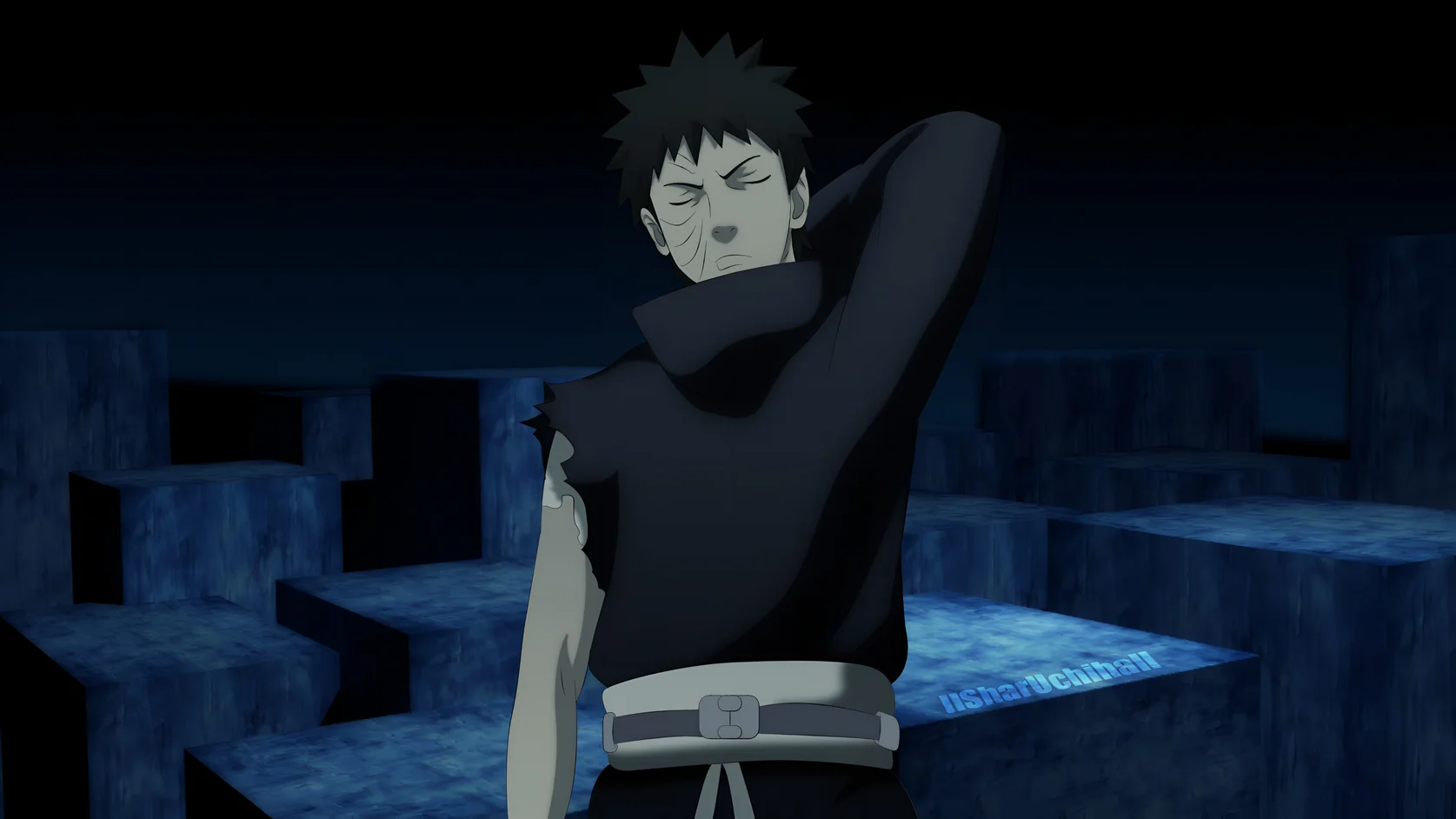 Imagine de fundal Obito Uchiha 4K Dark Arena