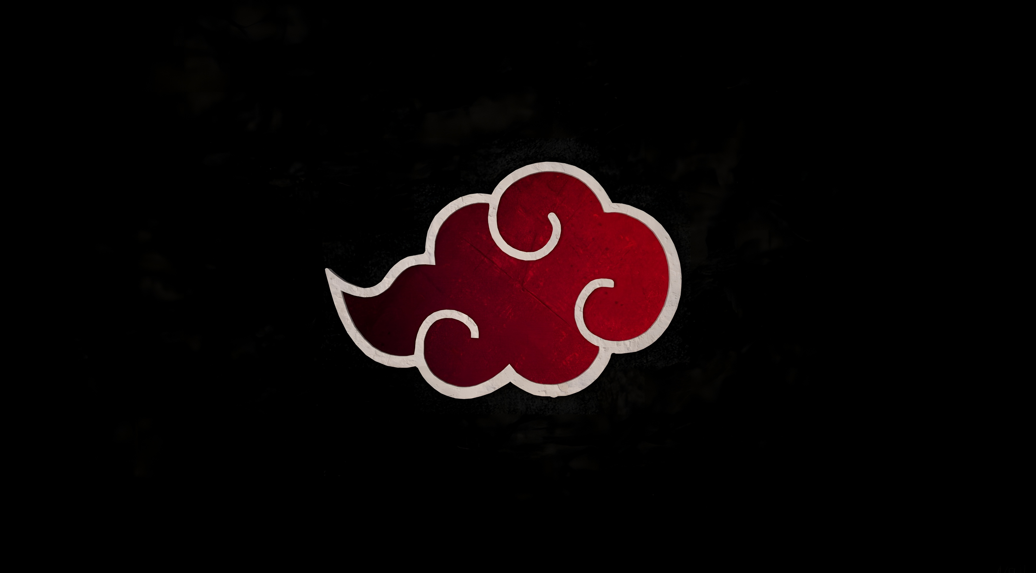 Akatsuki Red Cloud Symbol 4K Wallpaper