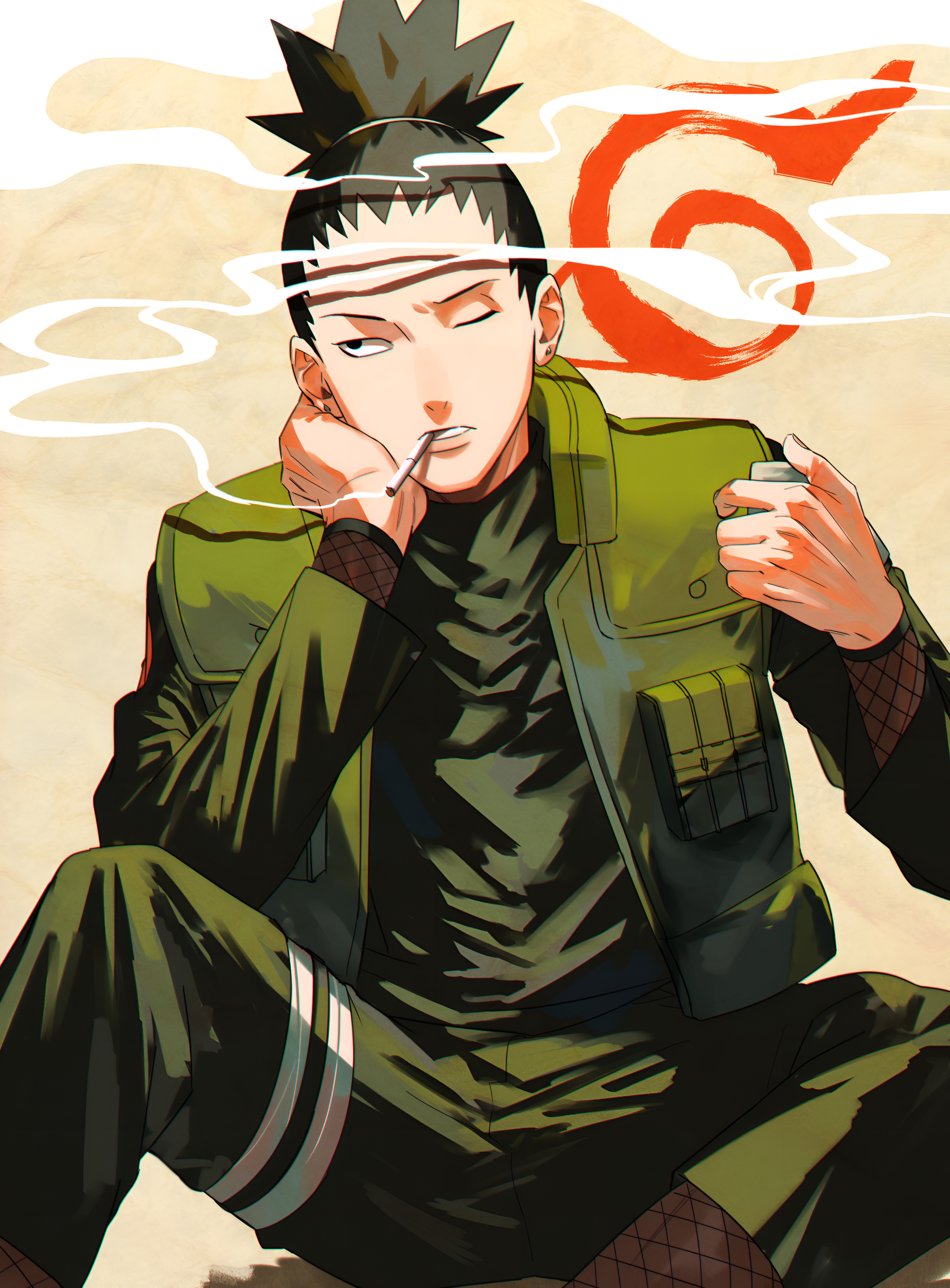 Shikamaru Nara Smoking Wallpaper 4K