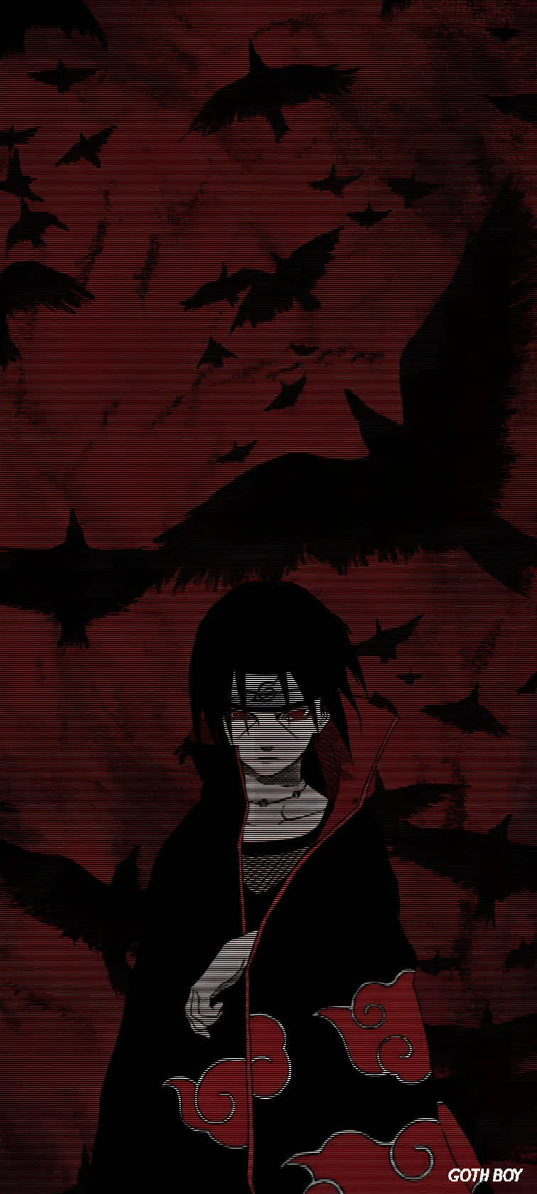 Itachi Uchiha Akatsuki Dark Crows 4K Wallpaper