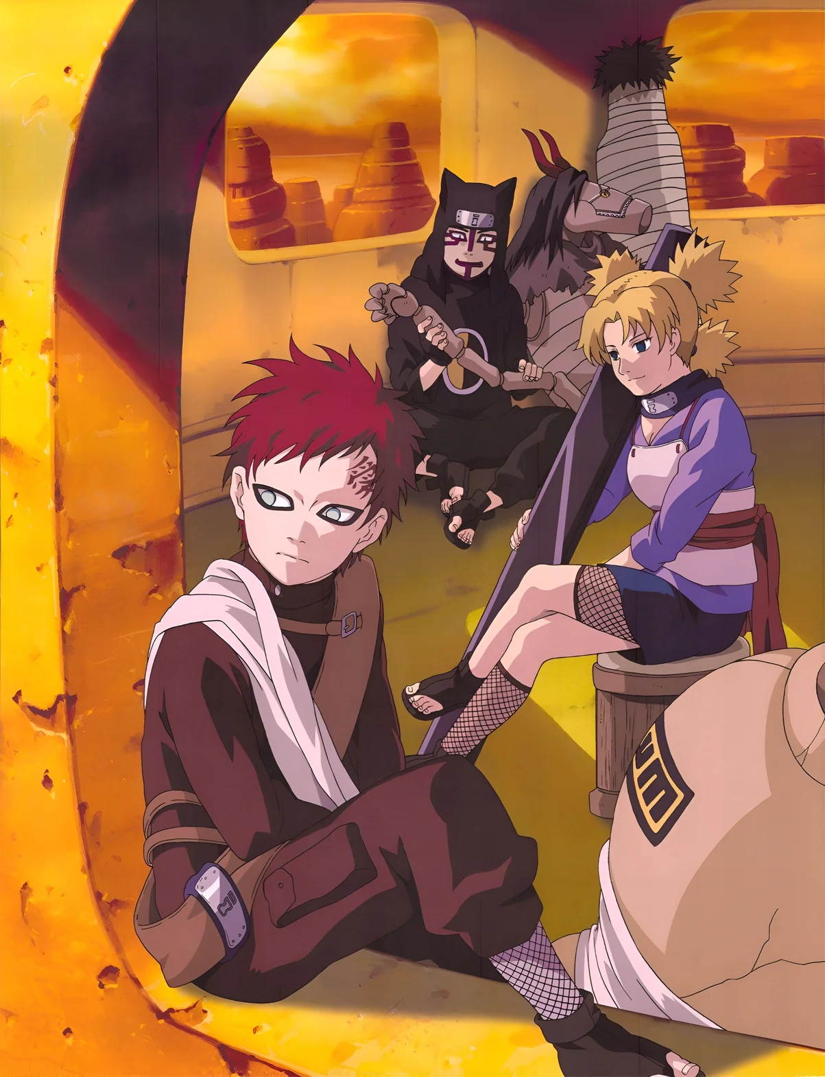 Fond d'Écran Gaara Temari Kankuro Les Frères du Sable