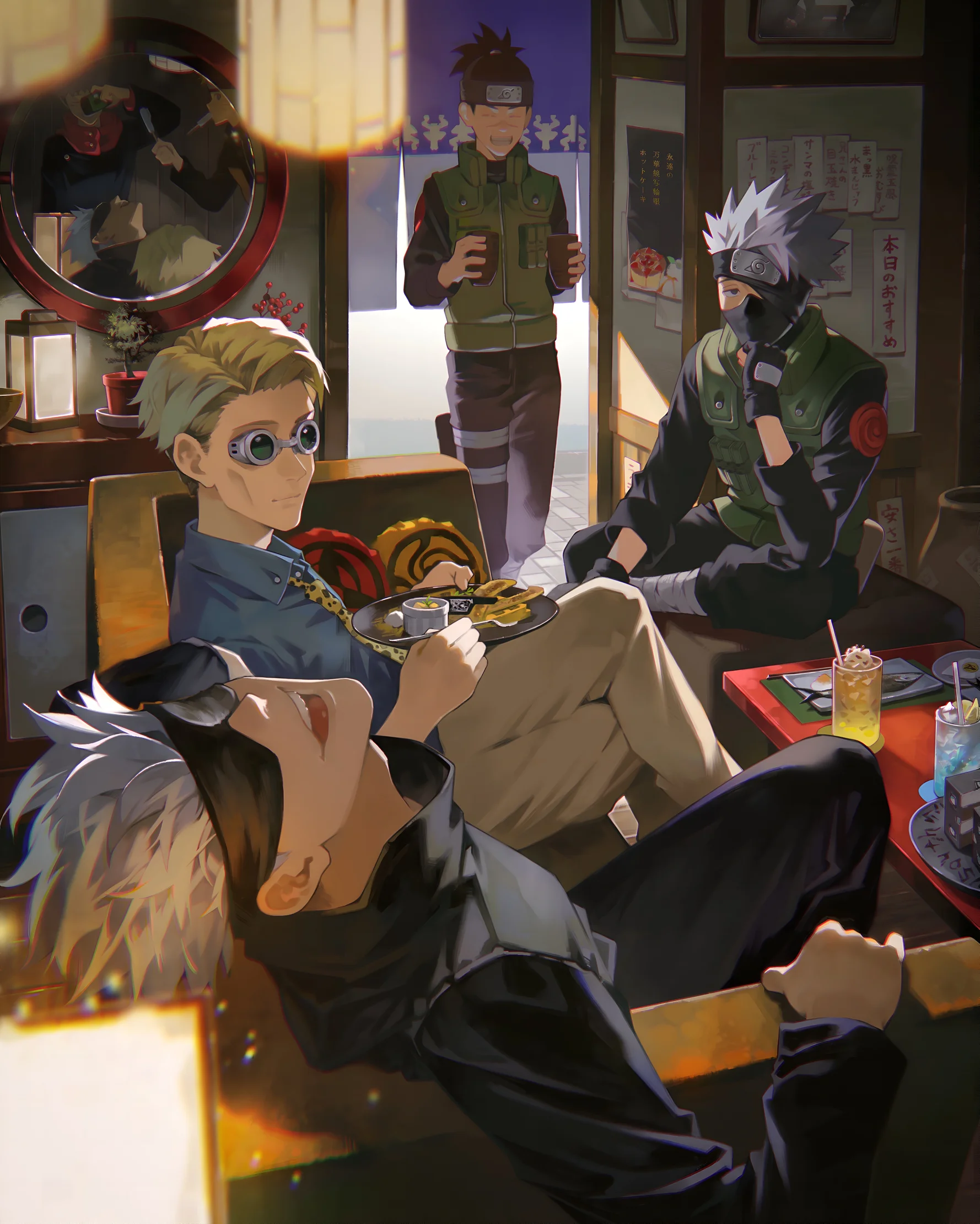 Imagine de fundal Naruto x Jujutsu Kaisen Crossover