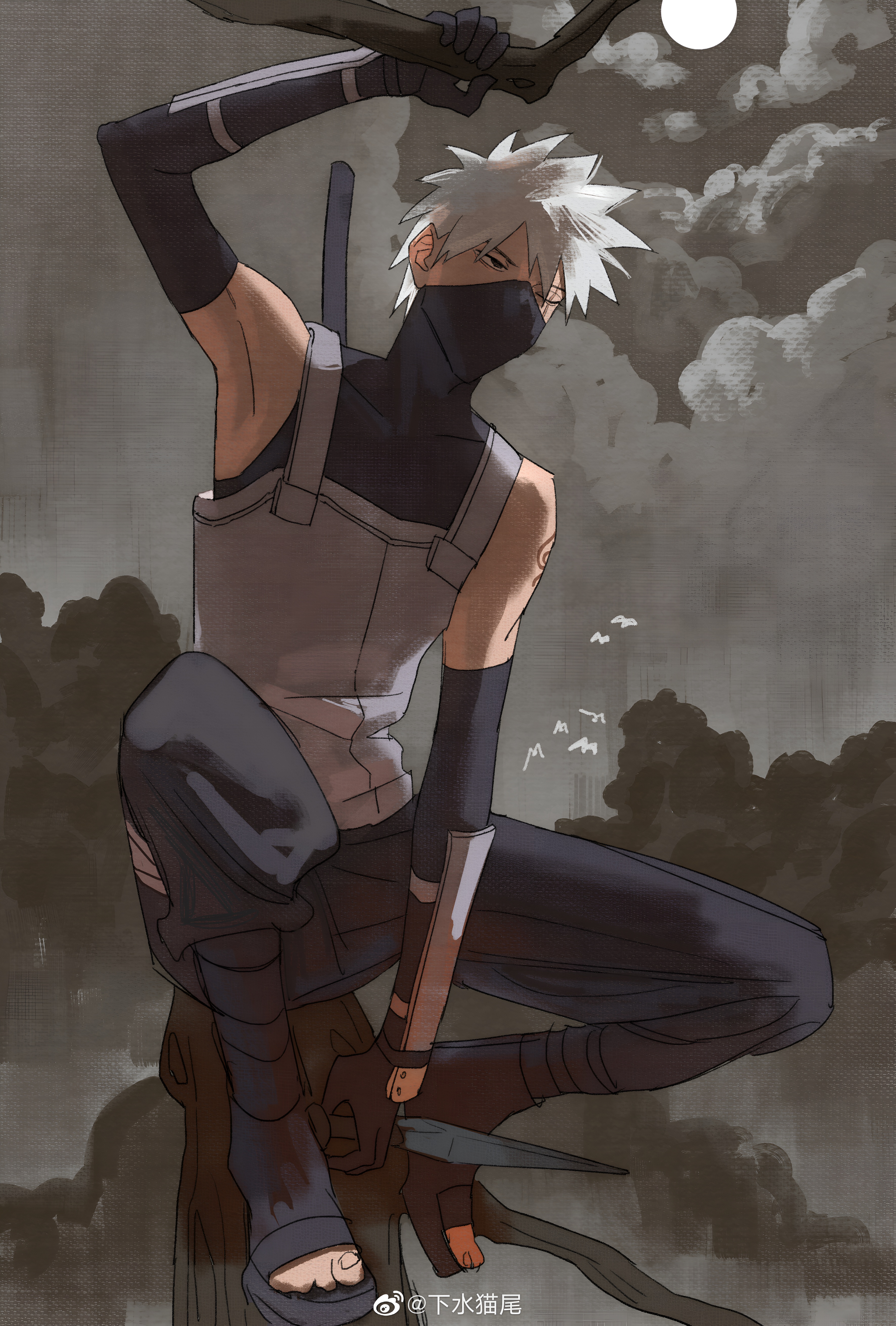 Kakashi Hatake Night Ninja Wallpaper 4K
