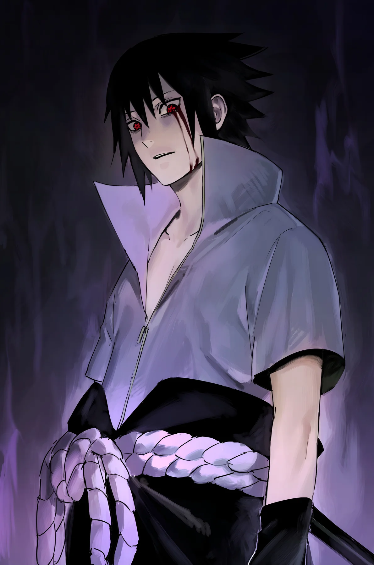 Sasuke Uchiha Sharingan Wallpaper Dark Art