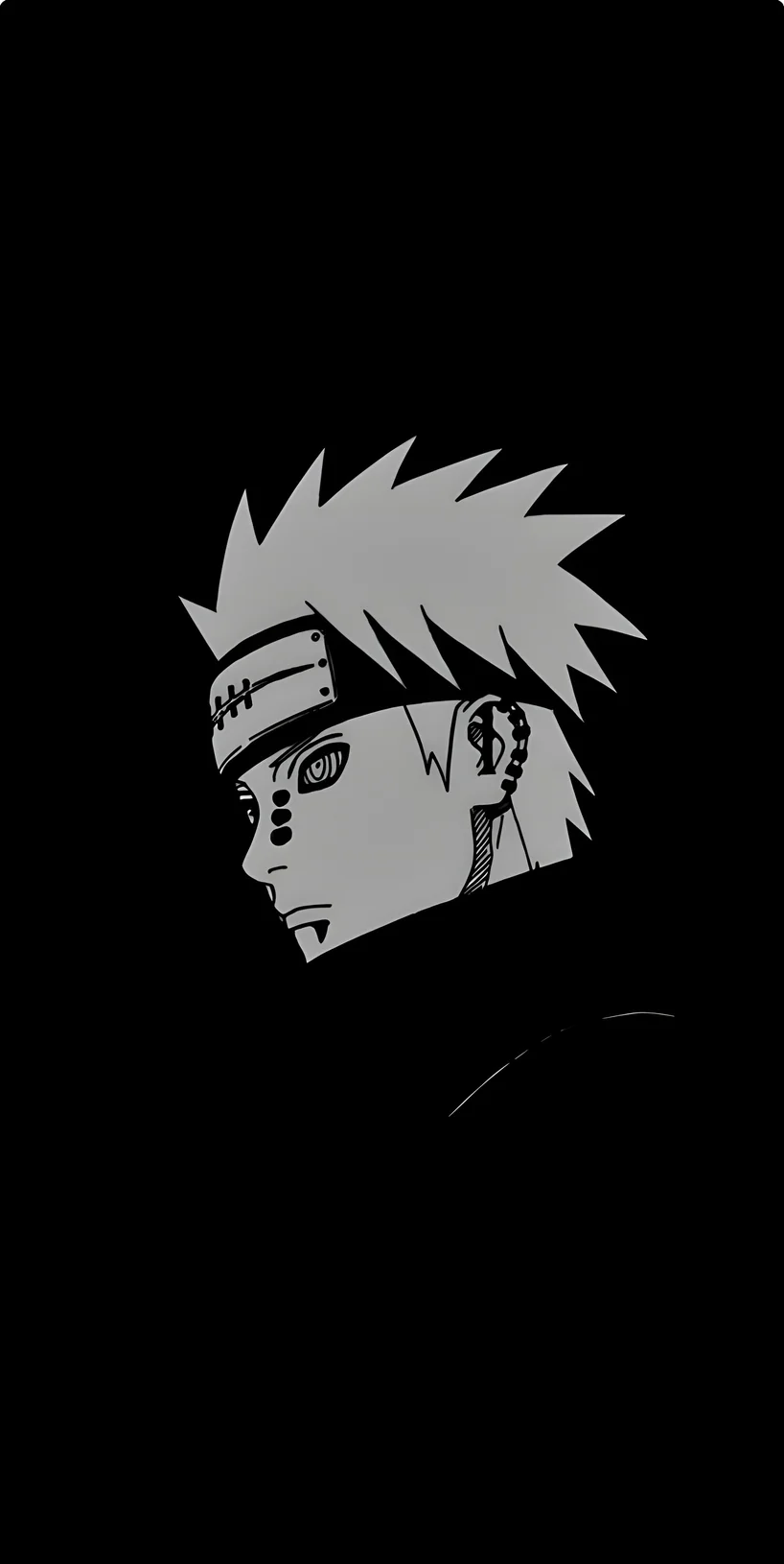 Pain Naruto Dark Minimalist 4K Wallpaper
