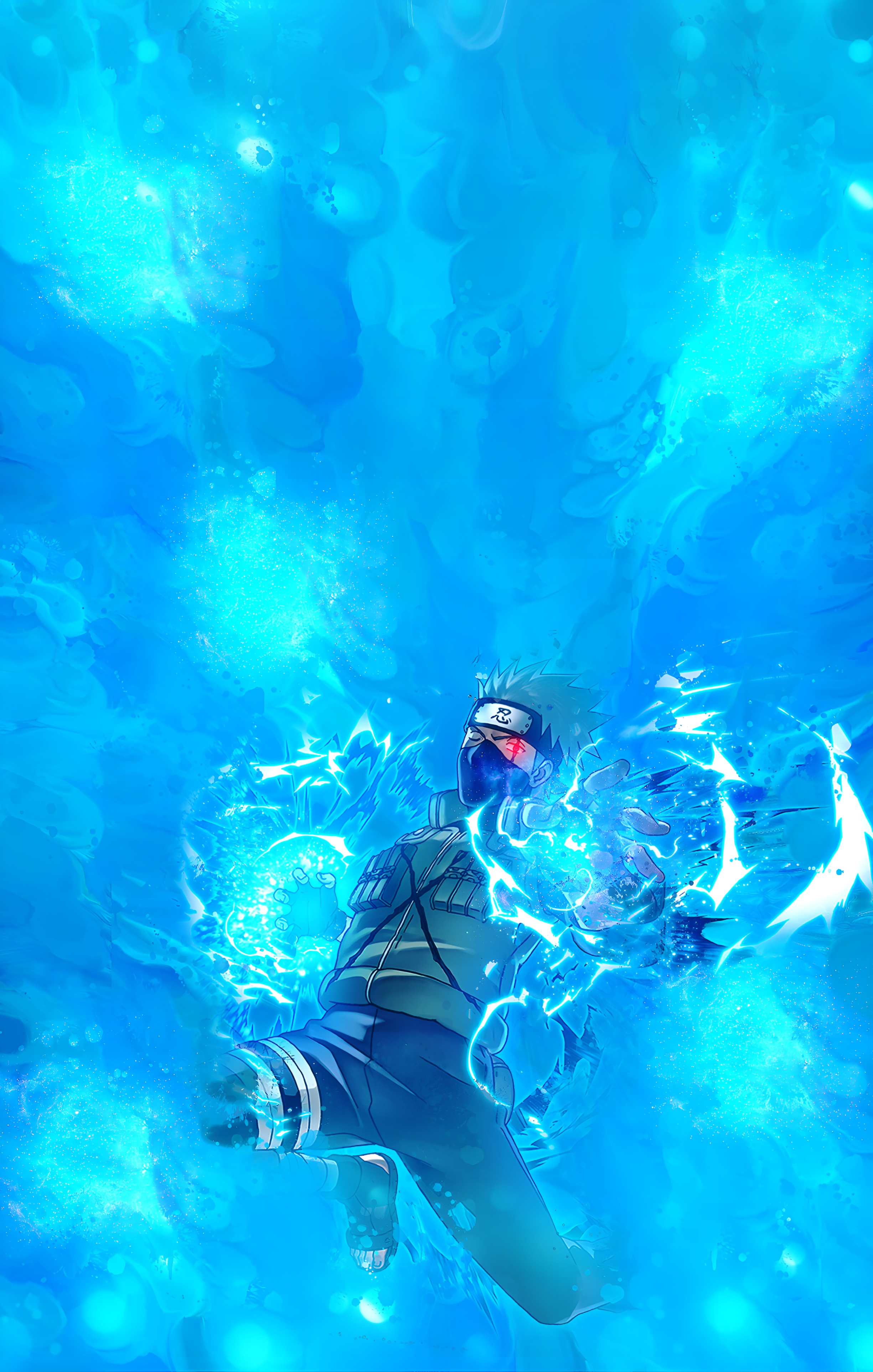 Kakashi Hatake Lightning Jutsu 4K Wallpaper