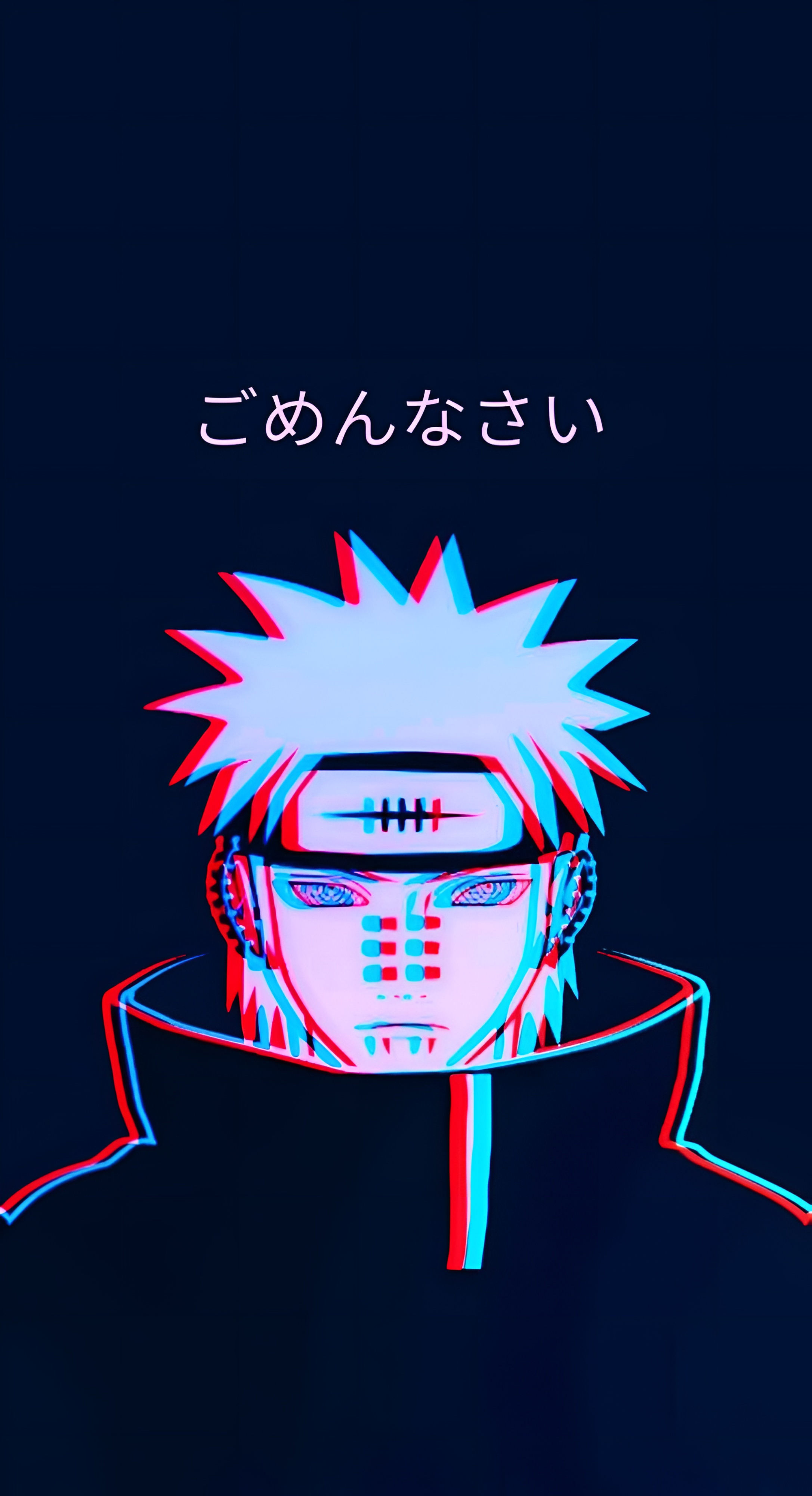 Pain Naruto Glitch Effect 4K Wallpaper