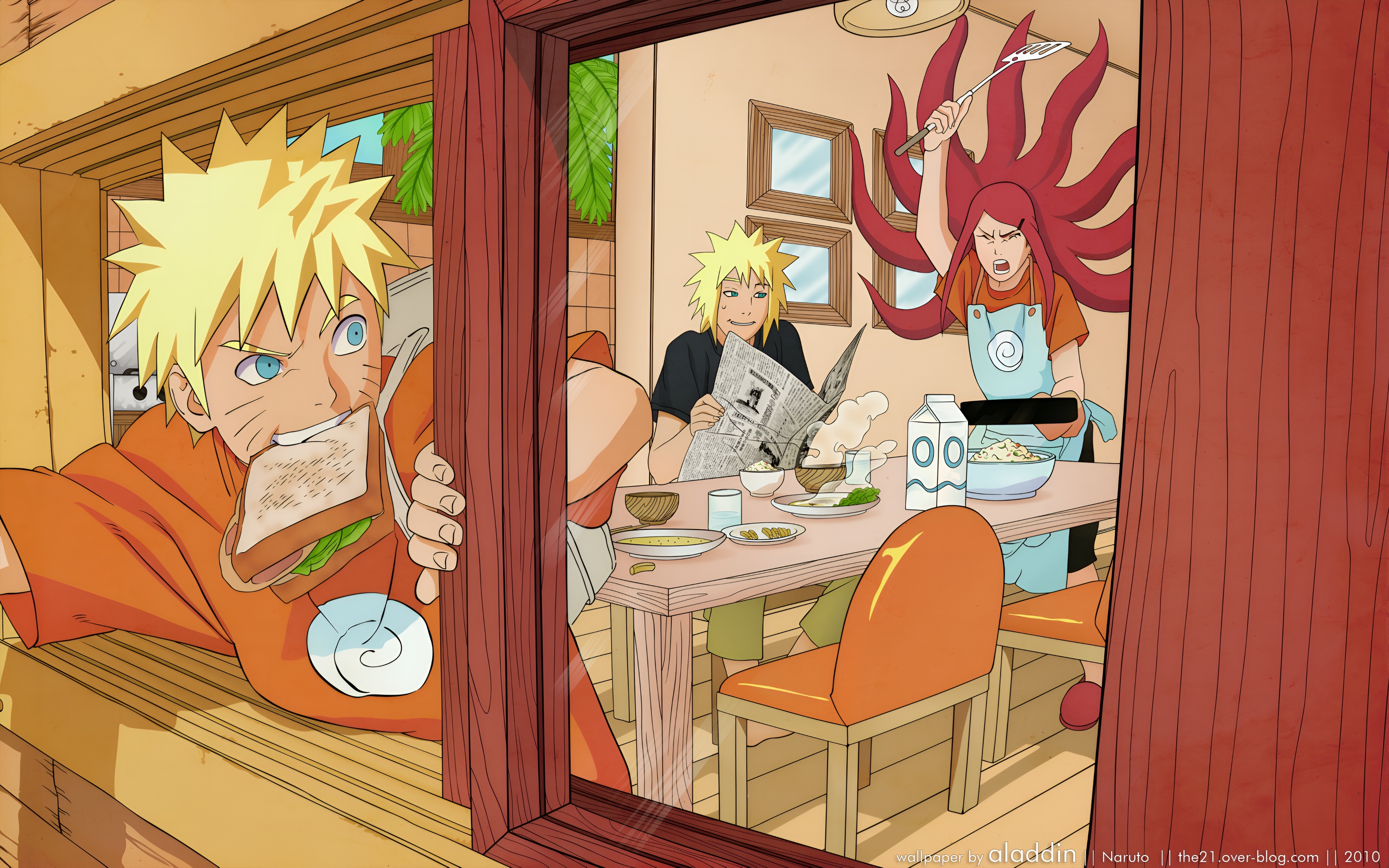 Naruto Family Morning Scene 4K Wallpaper