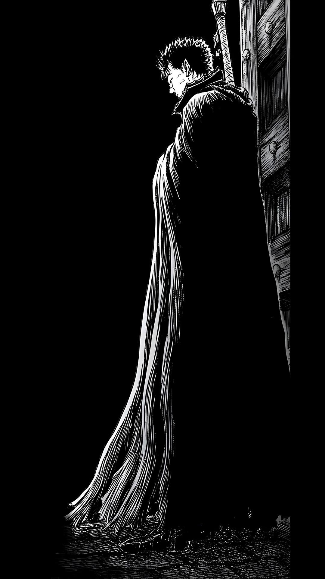 Guts Berserk Donker Minimalistisch Behang