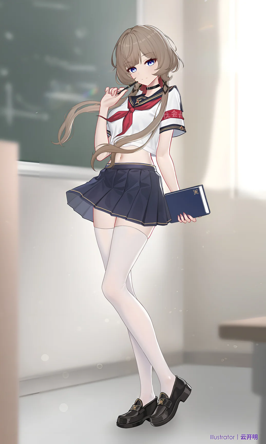 Sandrone Genshin Impact School Uniform Wallpaper