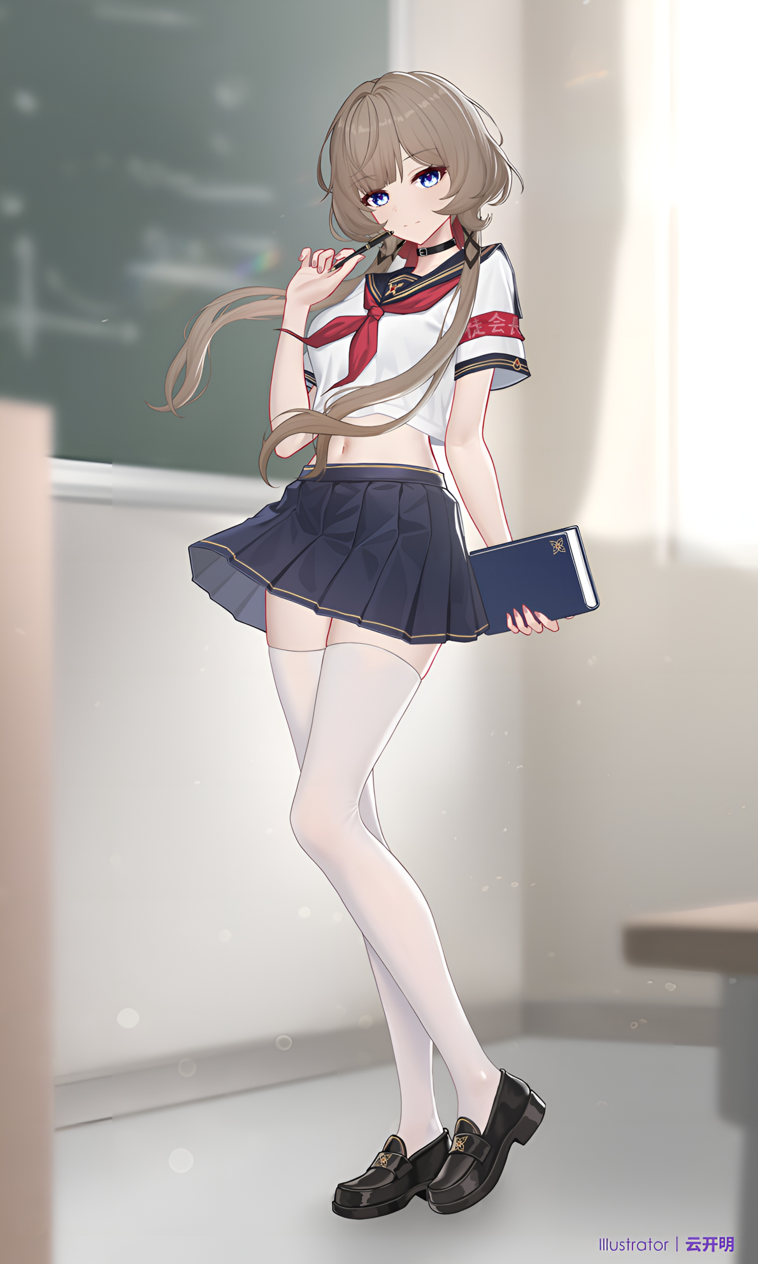 Sandrone Genshin Impact School Uniform Wallpaper