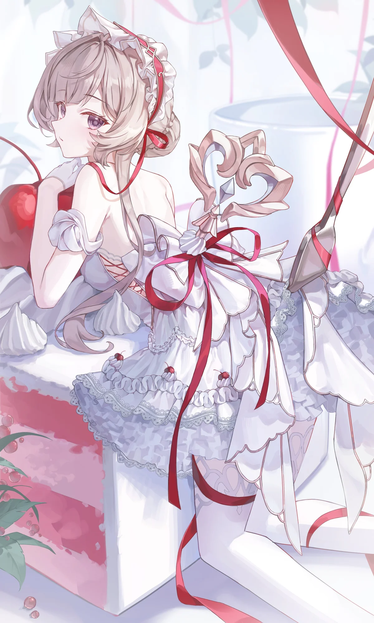 Sandrone Genshin Impact Elegant White Dress Wallpaper