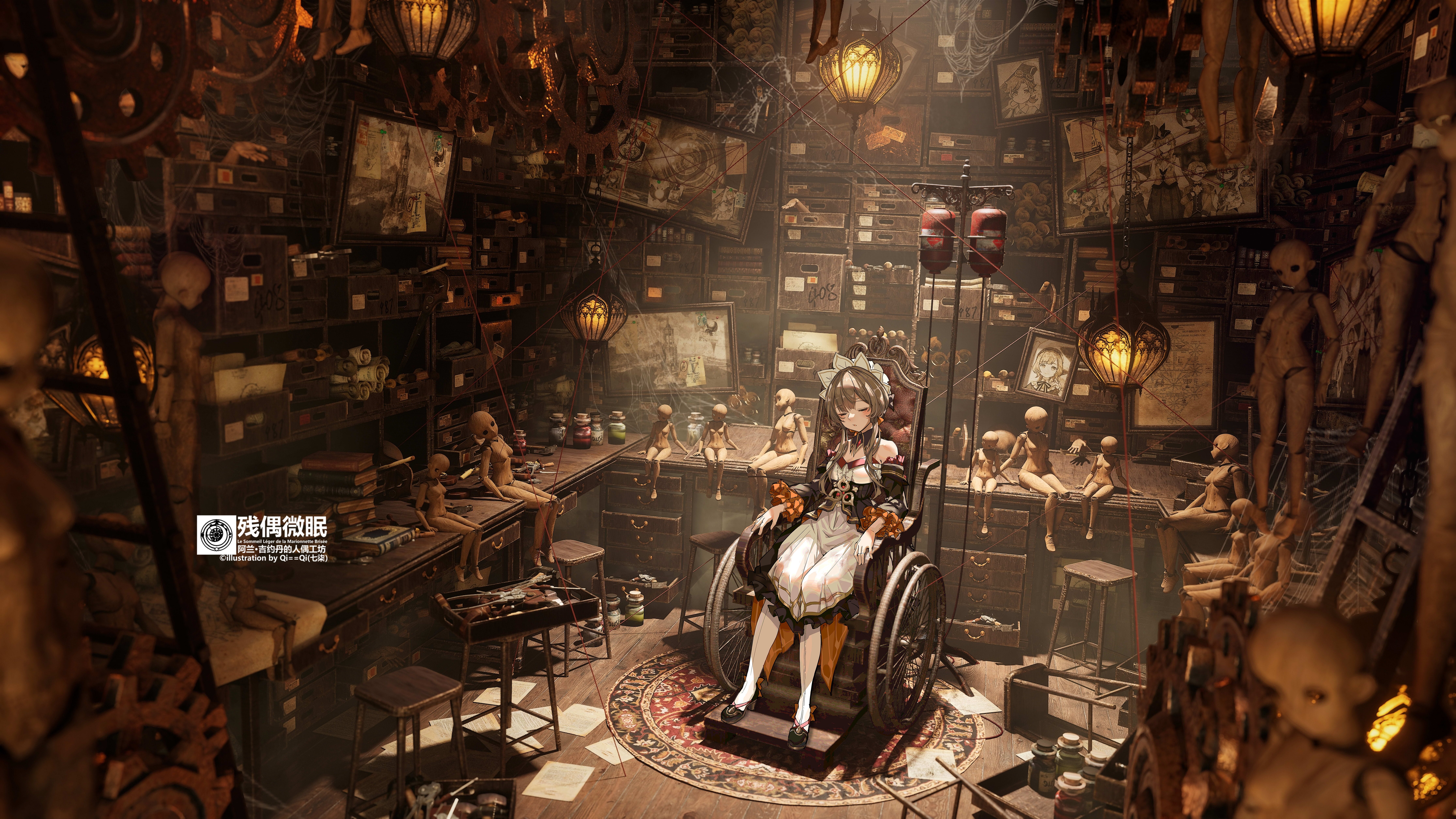 Sandrone Doll Workshop Wallpaper Genshin Impact 4K