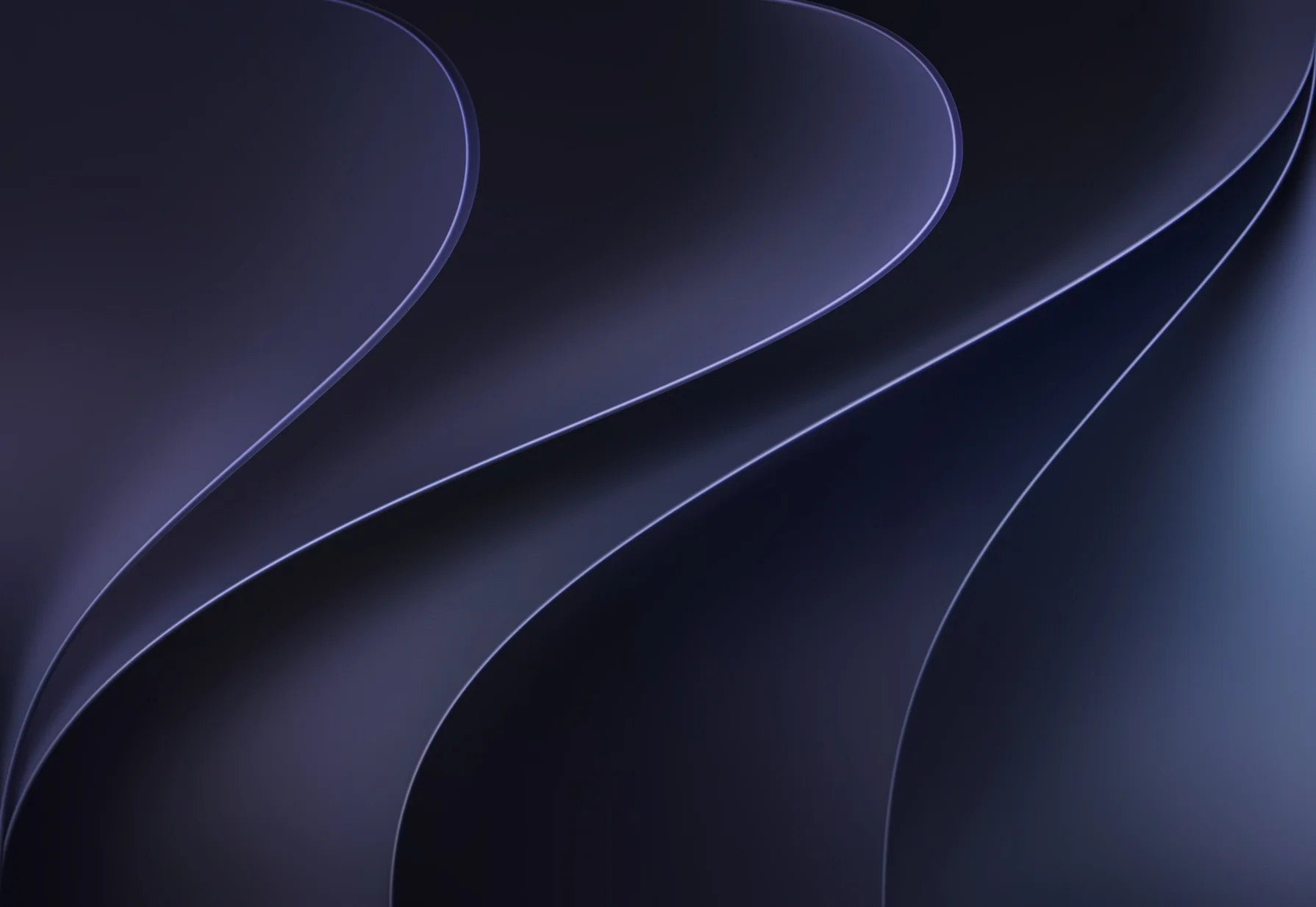 macOS Dark Purple Silk Wave 4K Wallpaper