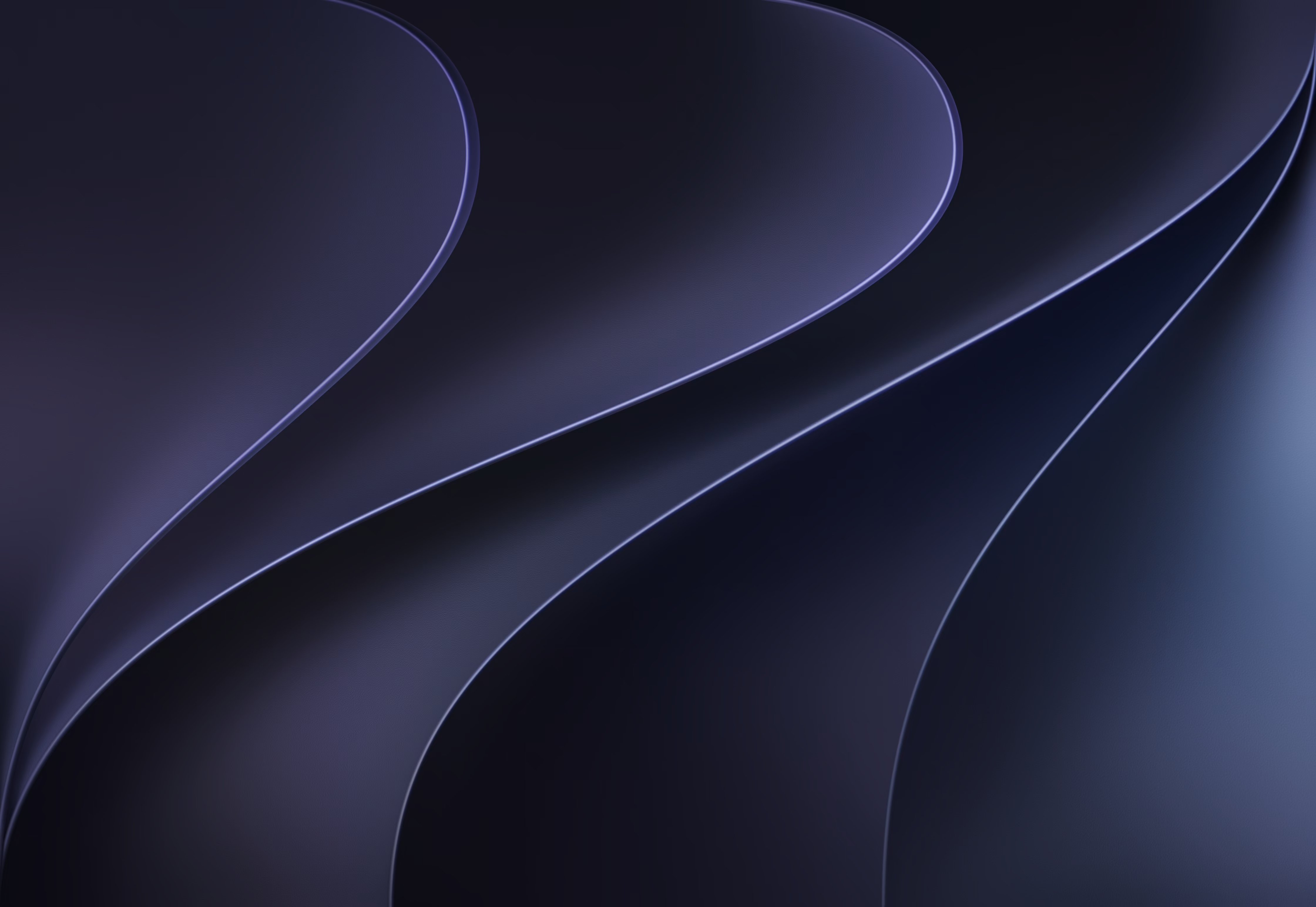 macOS Dark Purple Silk Wave 4K Wallpaper