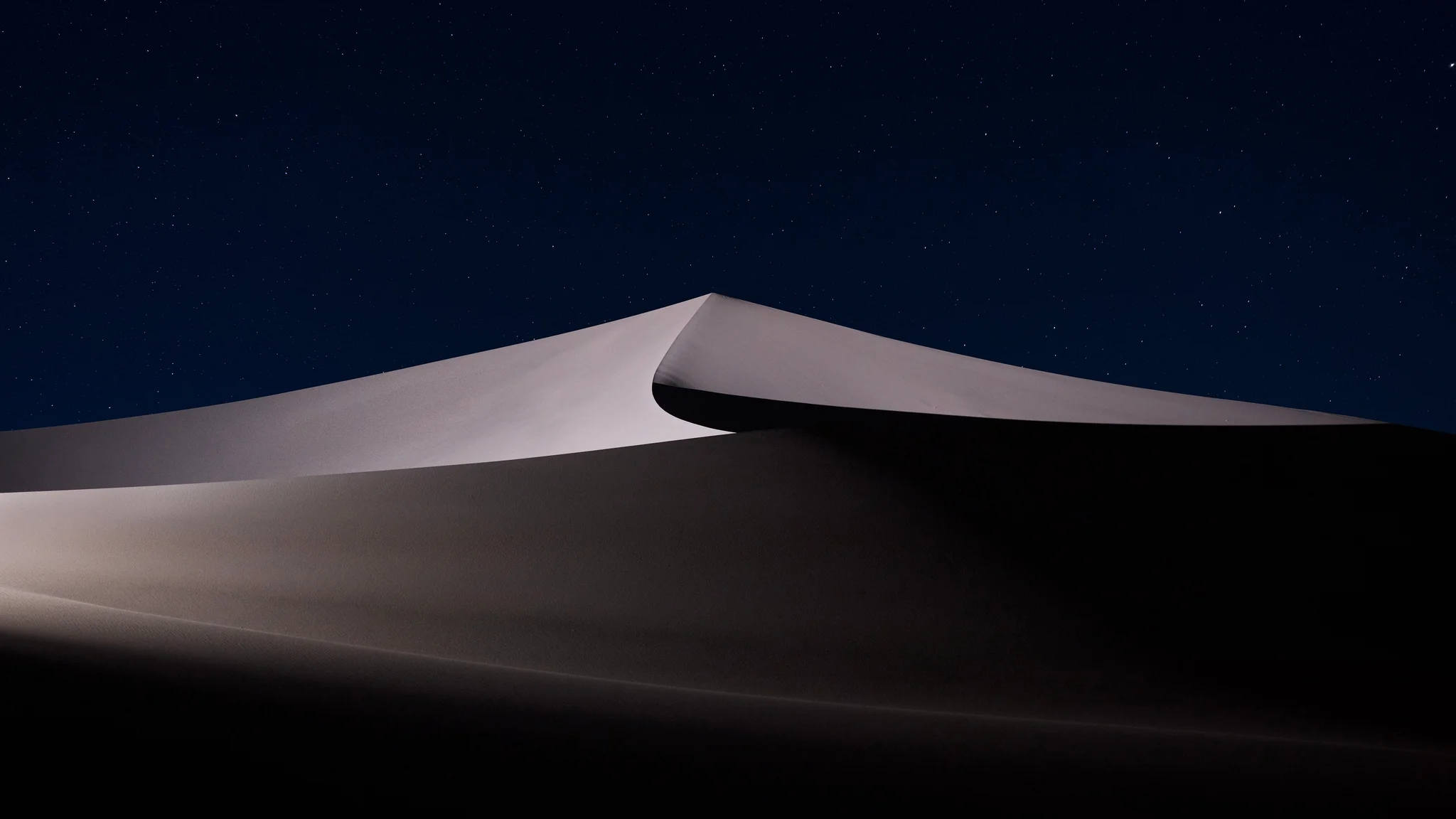 macOS Desert Night Sand Dune 4K Wallpaper
