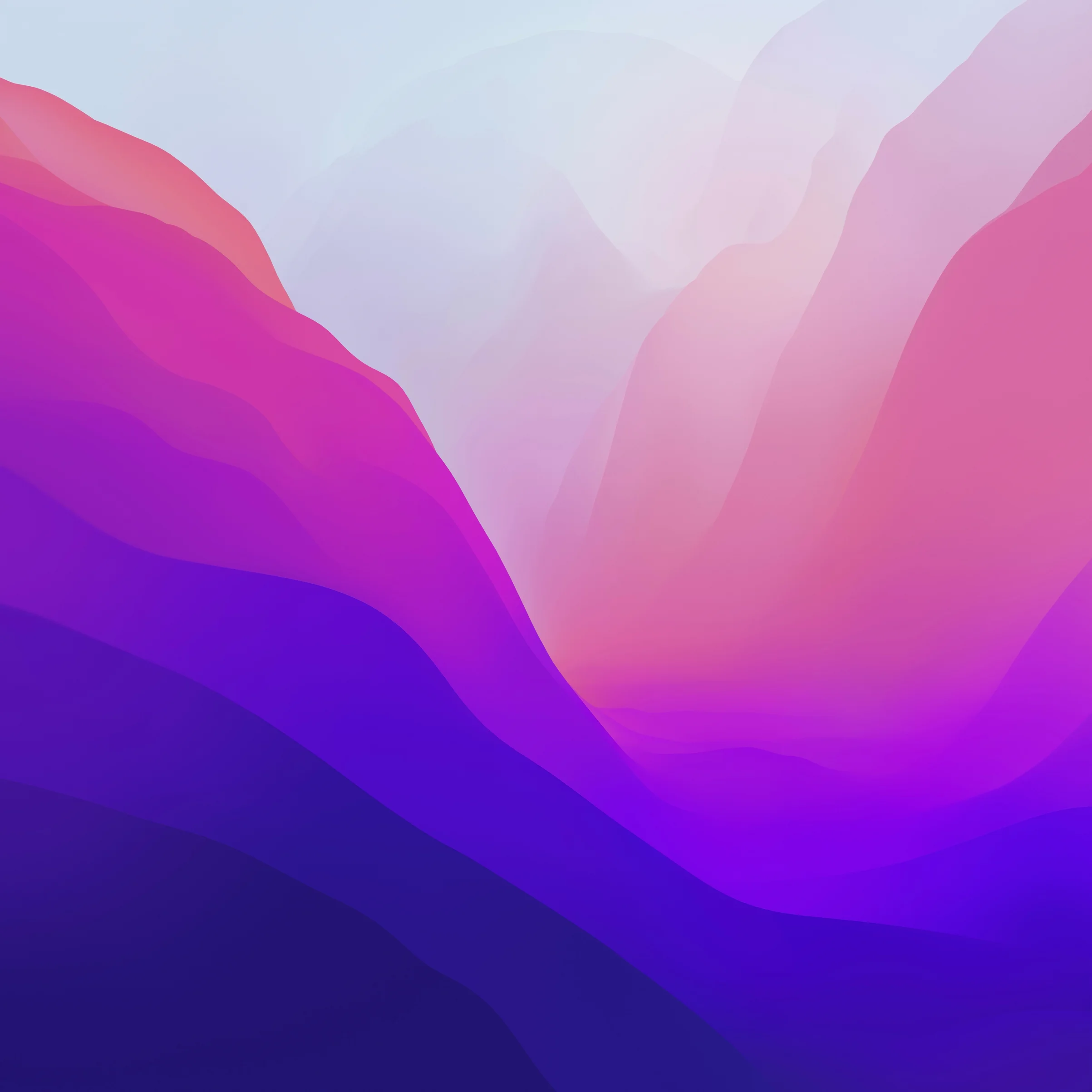 macOS Monterey Abstract Wave Gradient Wallpaper