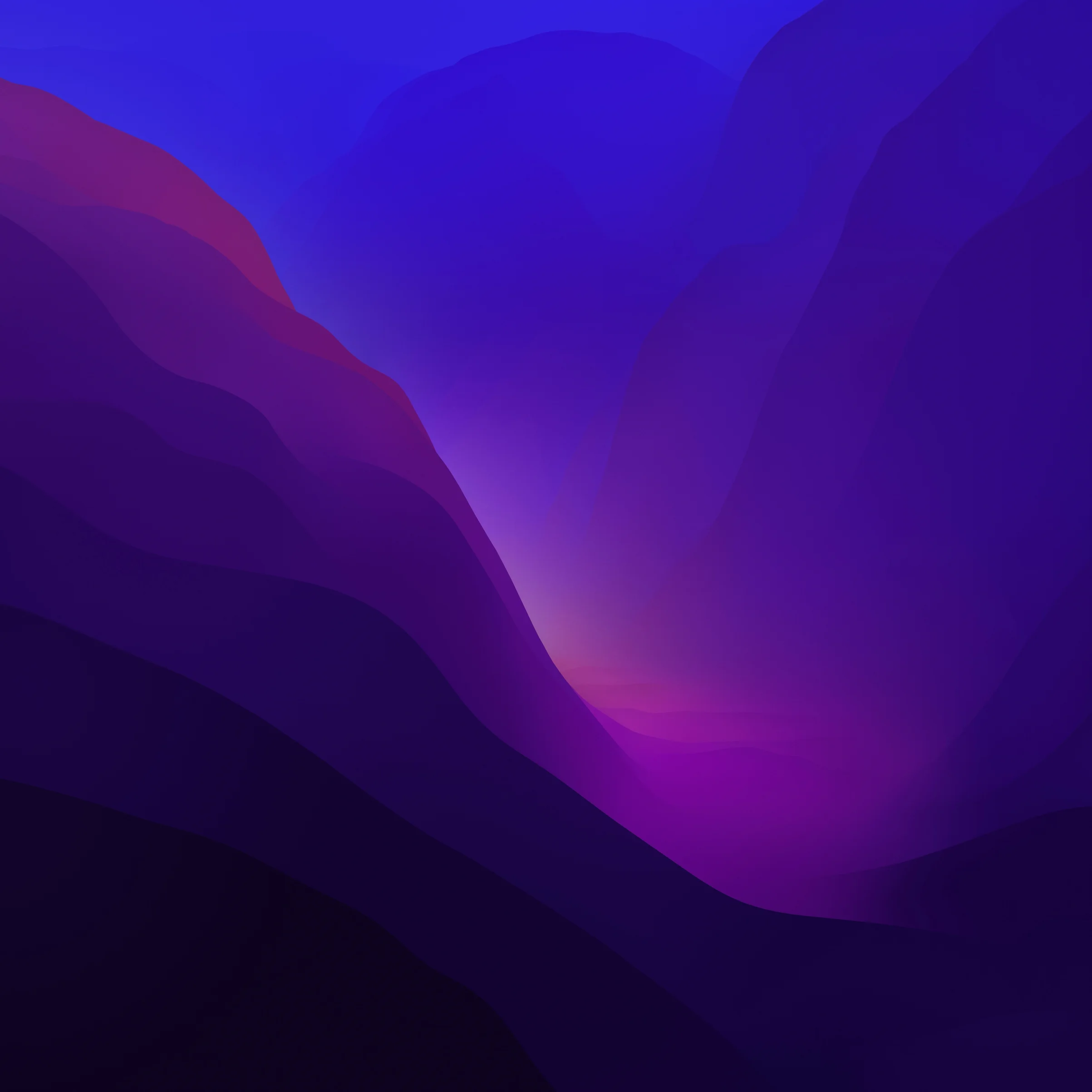 macOS Purple Wave Valley 4K Wallpaper