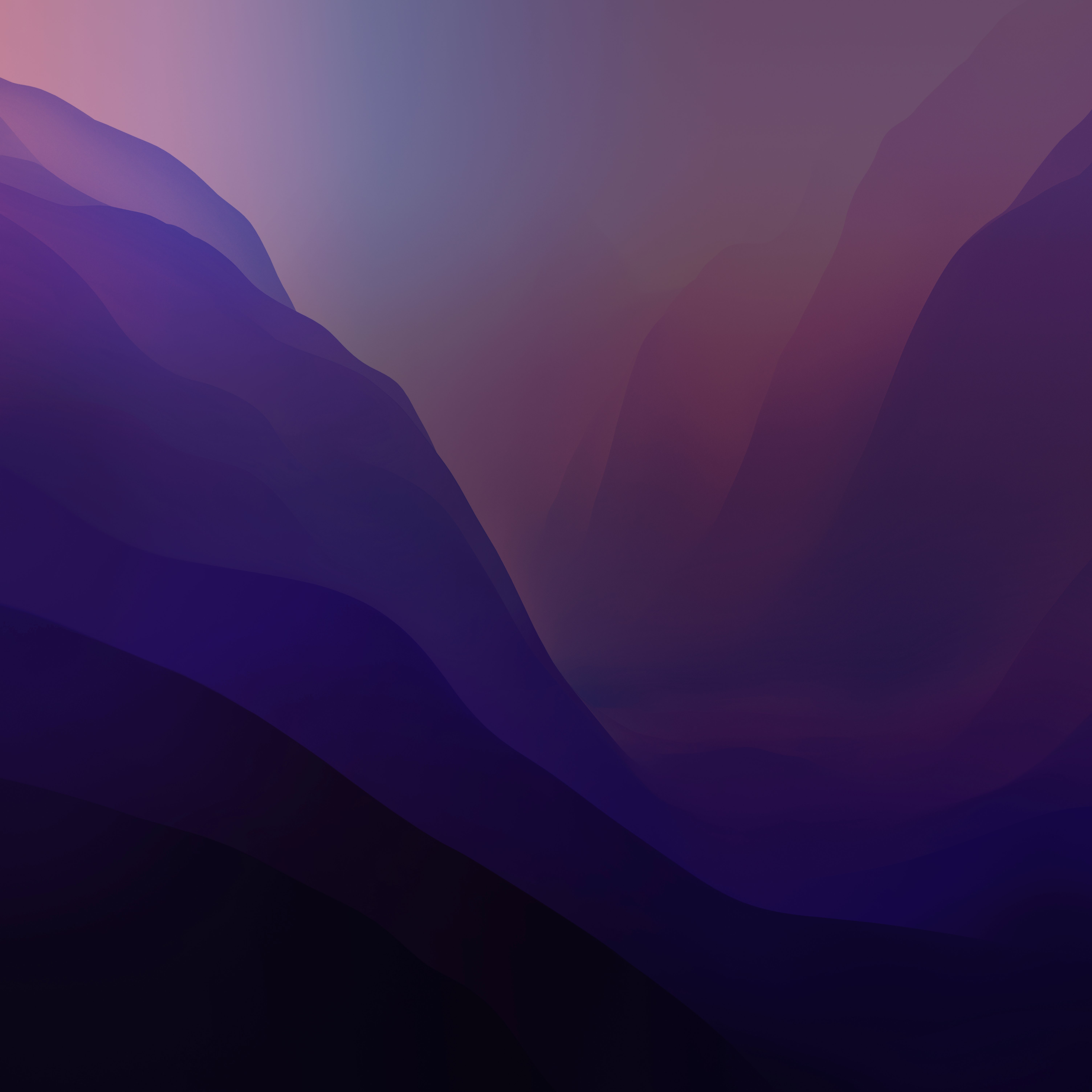 macOS Monterey Purple Mountain Gradient Wallpaper