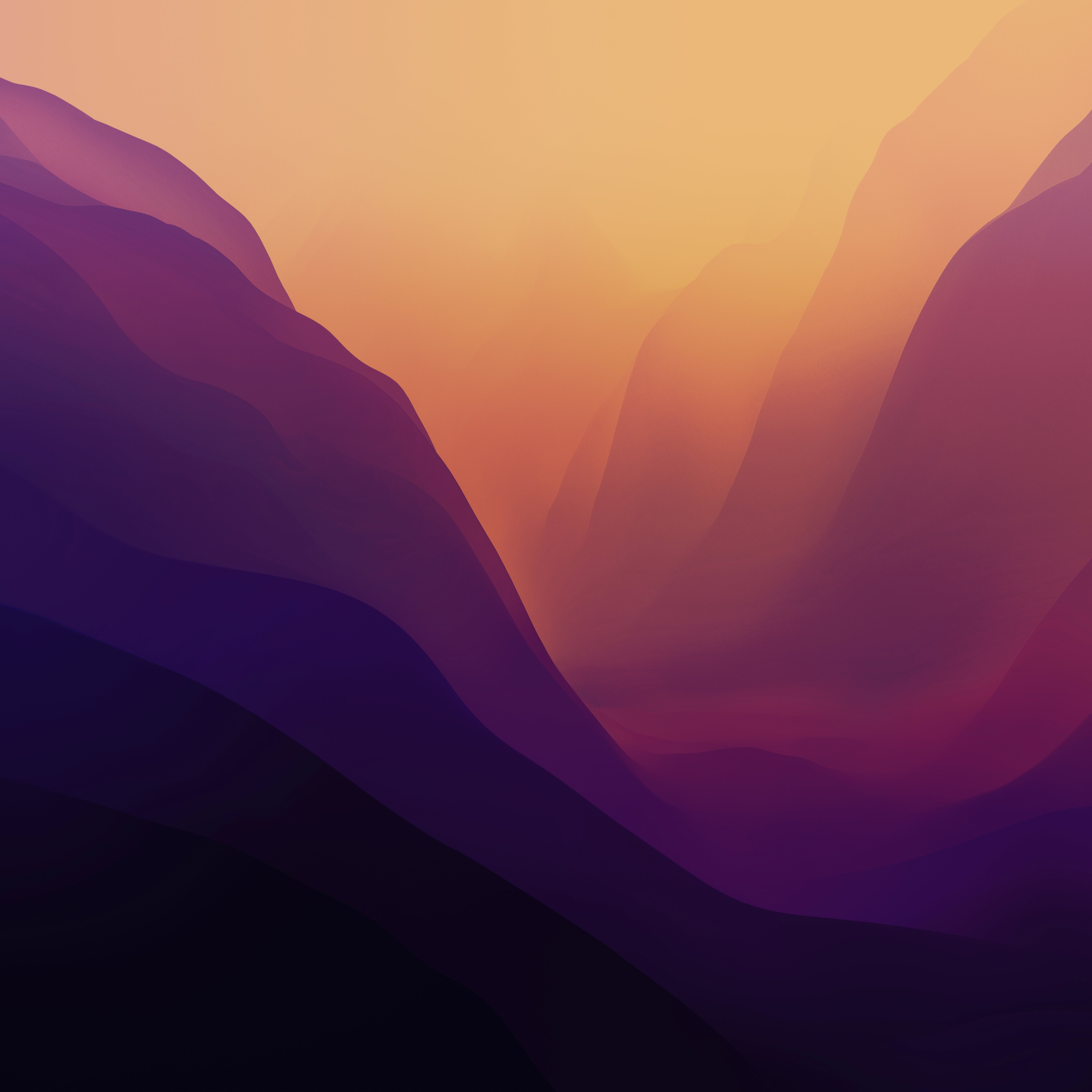macOS Canyon Sunset Purple Gradient Wallpaper