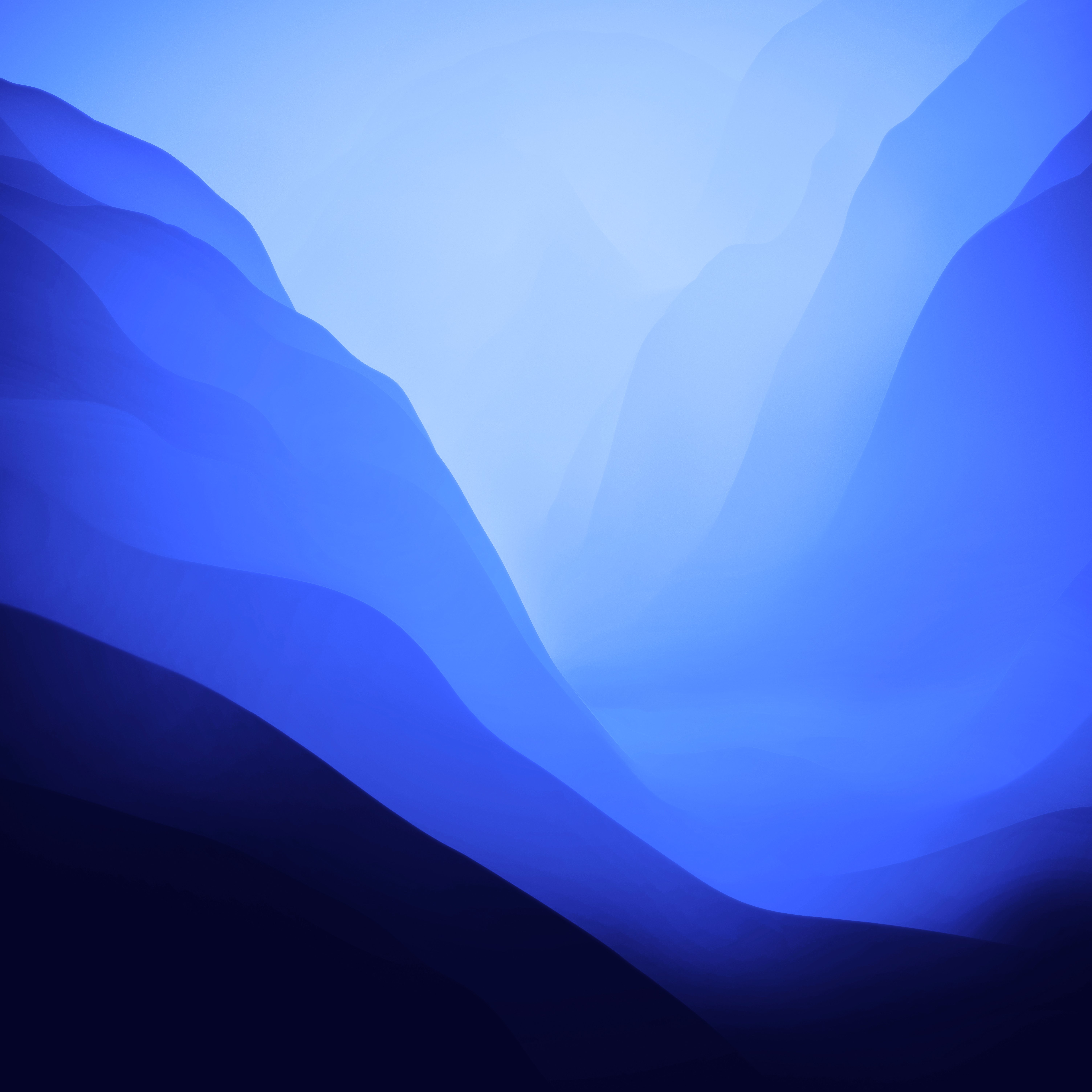 macOS Blue Canyon Abstract Wallpaper 4K