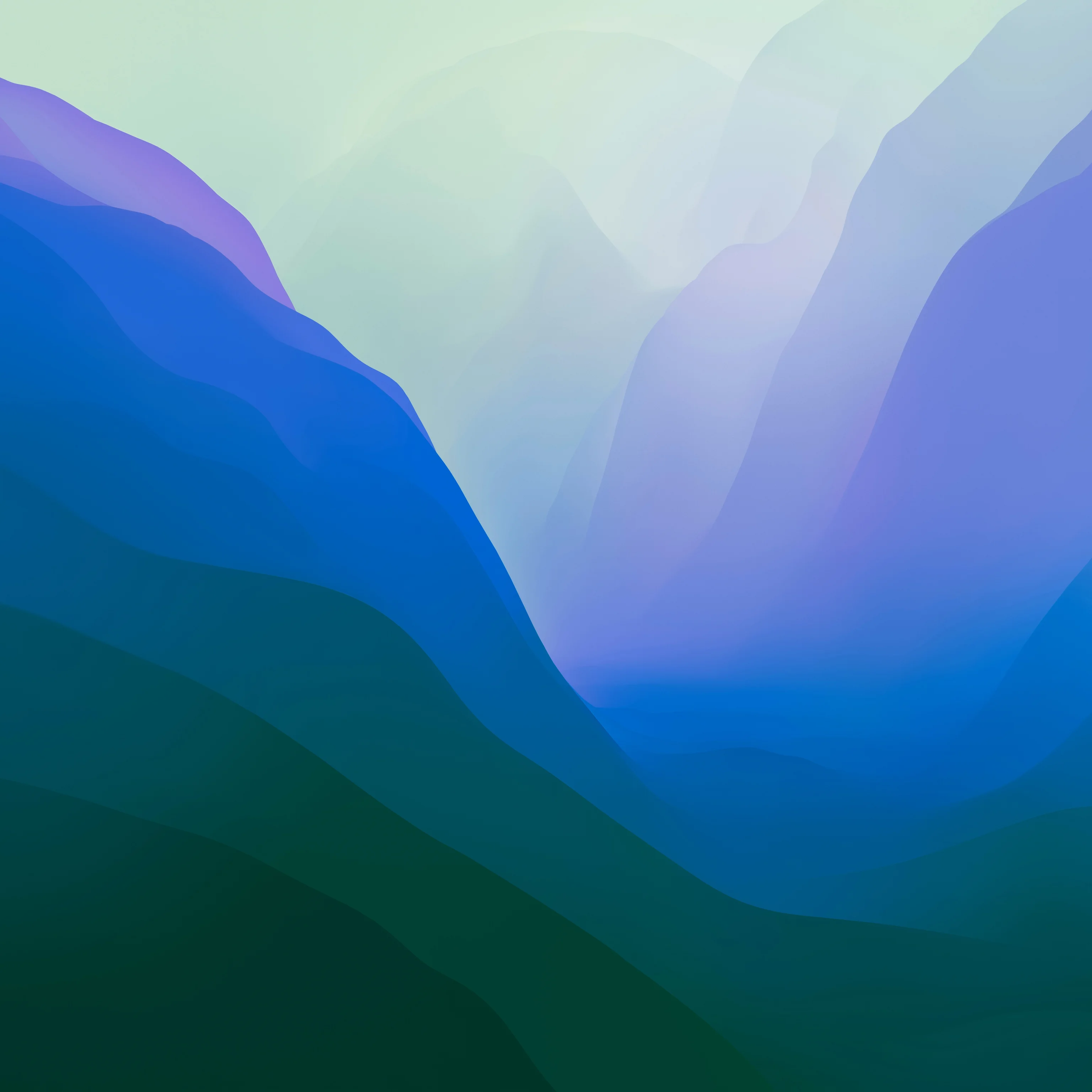 macOS Abstract Mountain Valley 4K Wallpaper