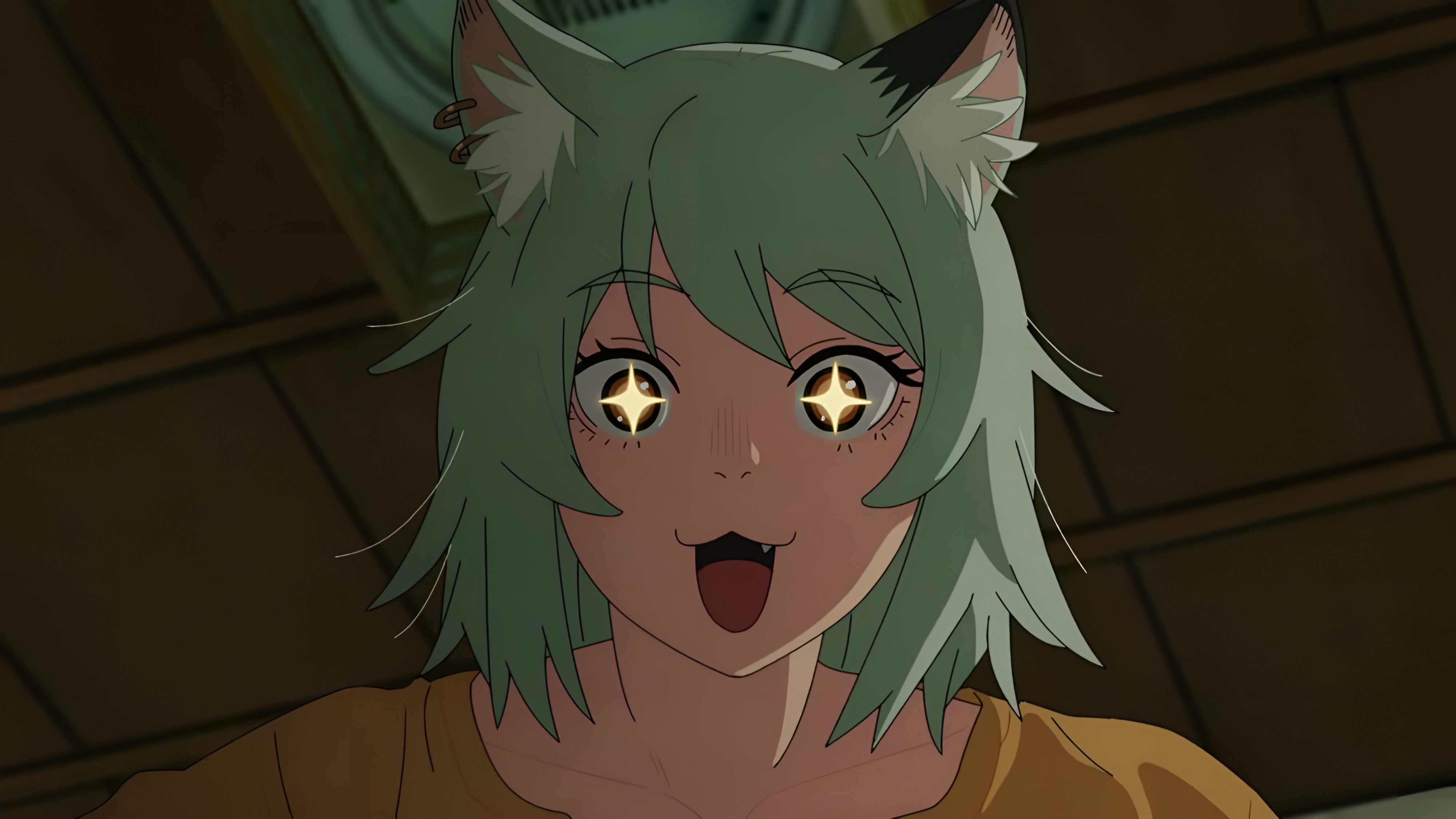 Yaniko Chainsmoker Cat Anime Girl 4K Wallpaper