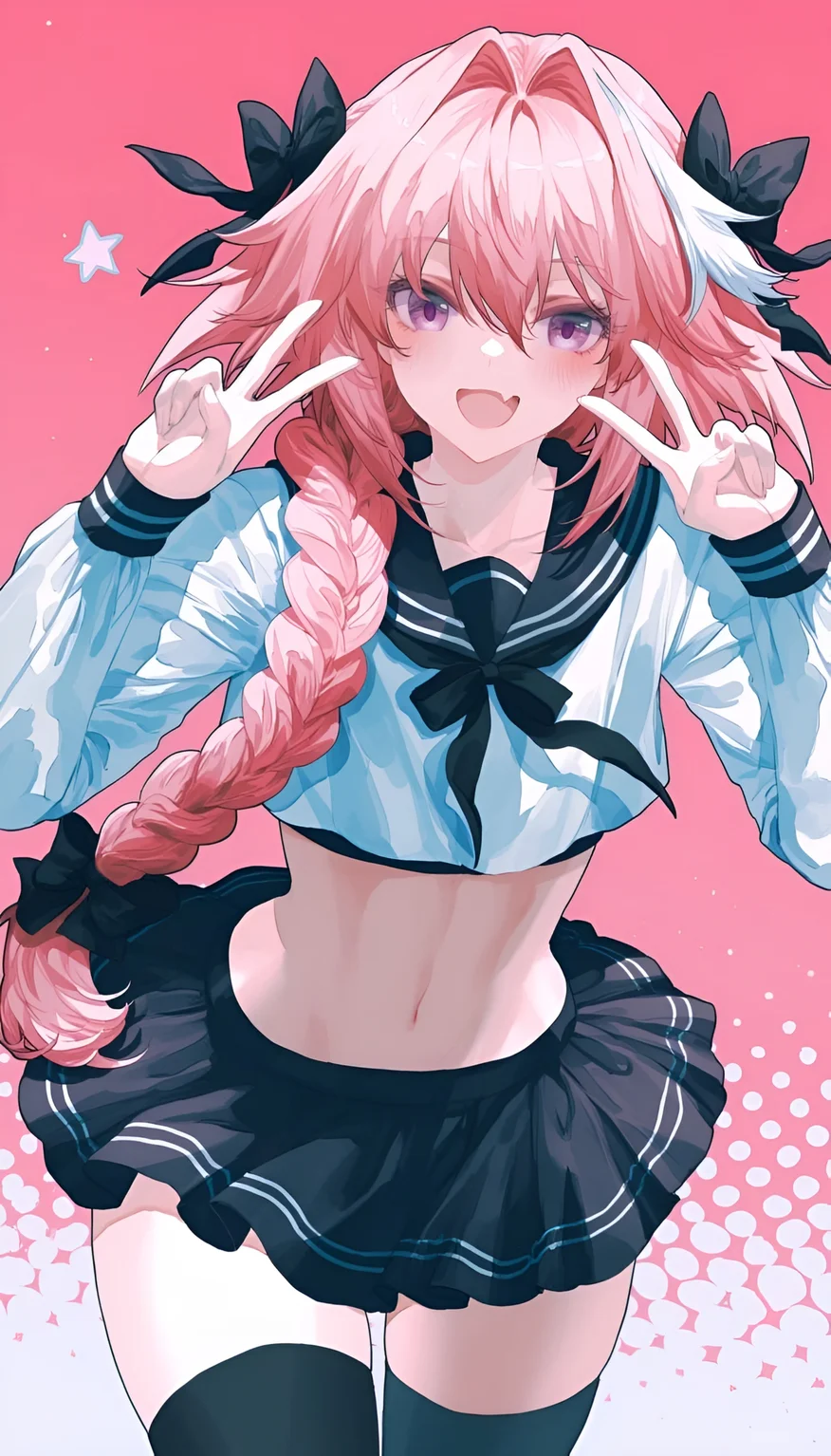 Astolfo Femboy Anime Wallpaper Pink Sailor