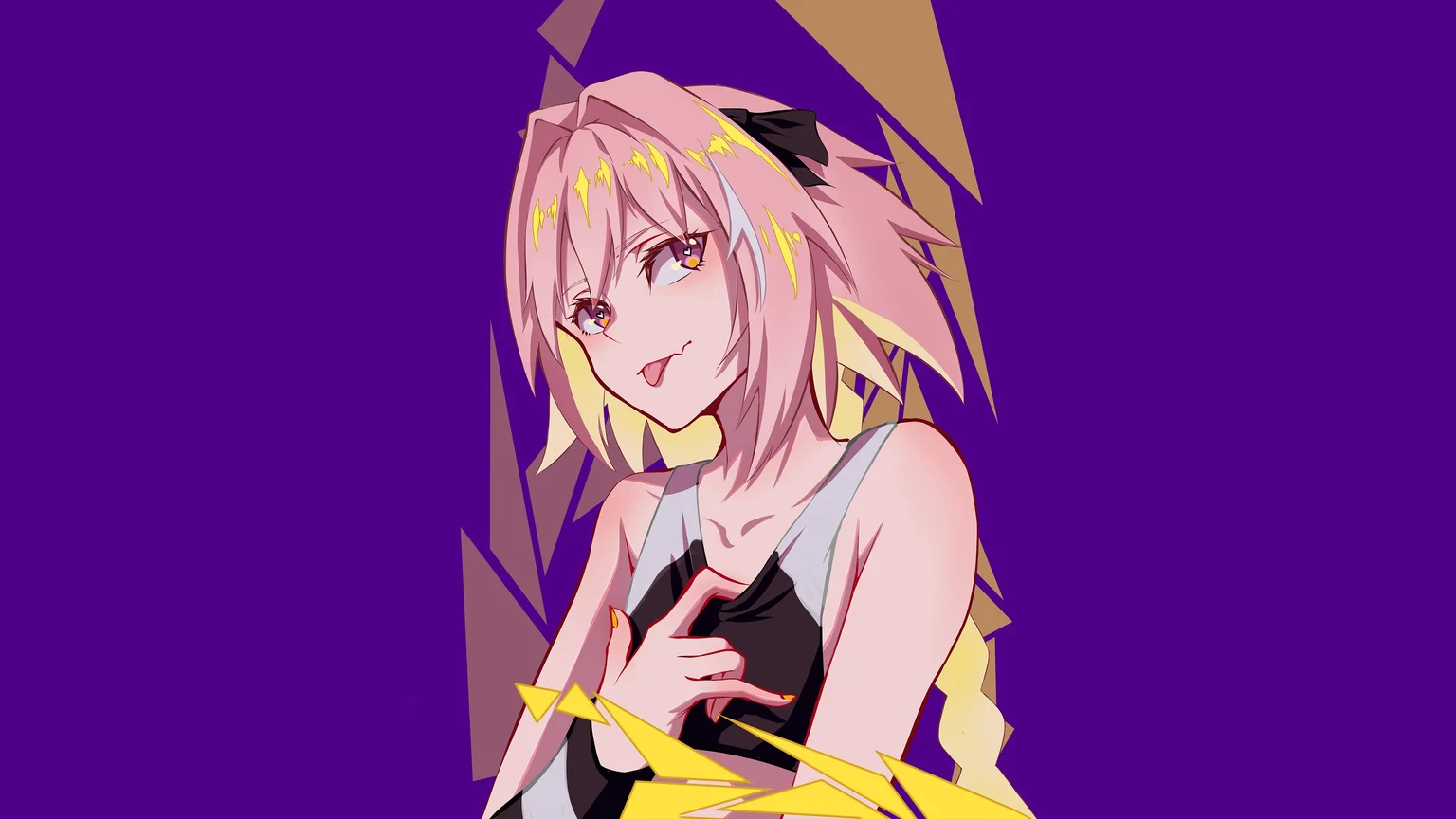 Astolfo Femboy Anime Wallpaper 4K Purple Lightning
