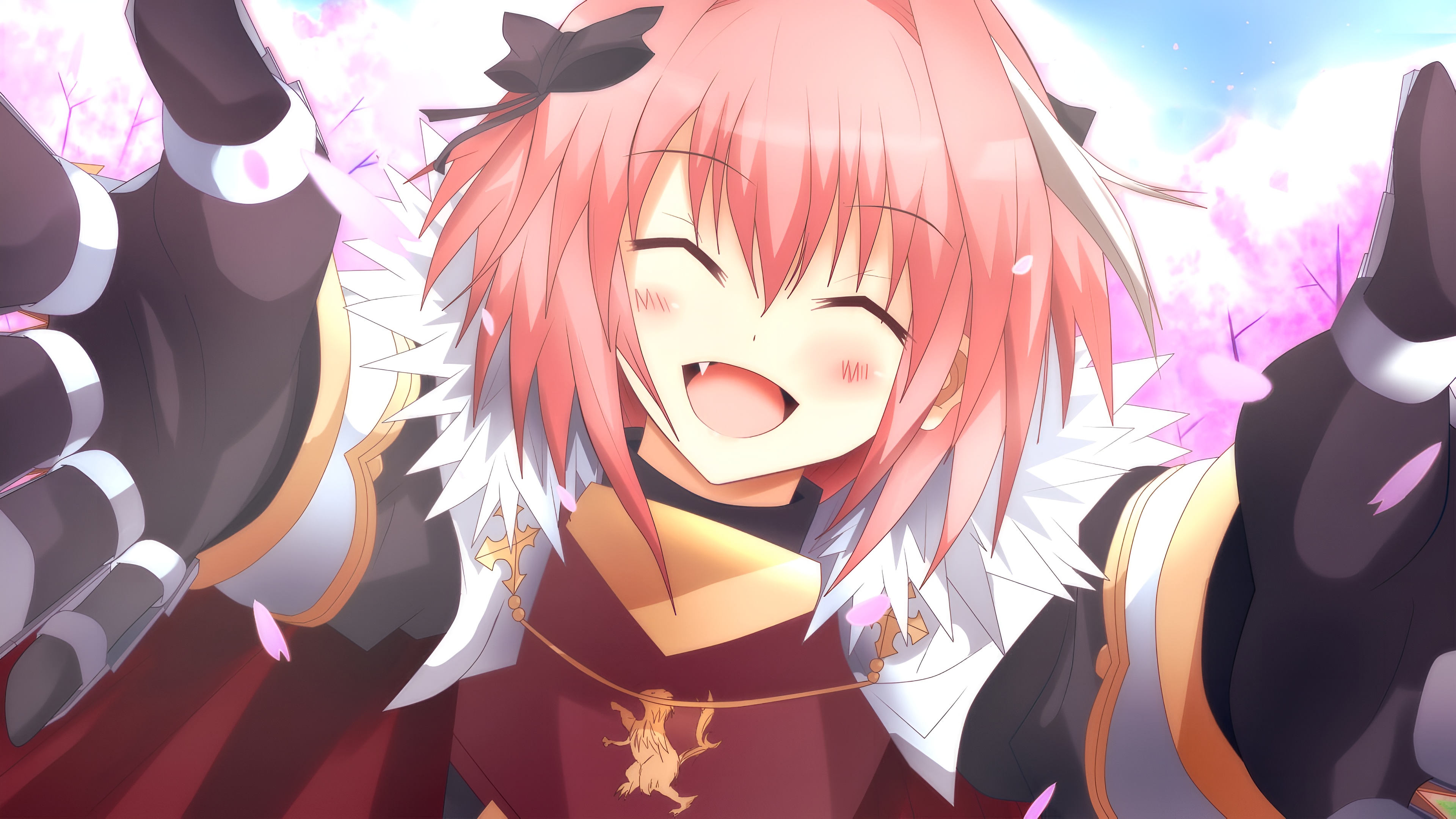 Astolfo Femboy Anime Wallpaper Cherry Blossom 4K