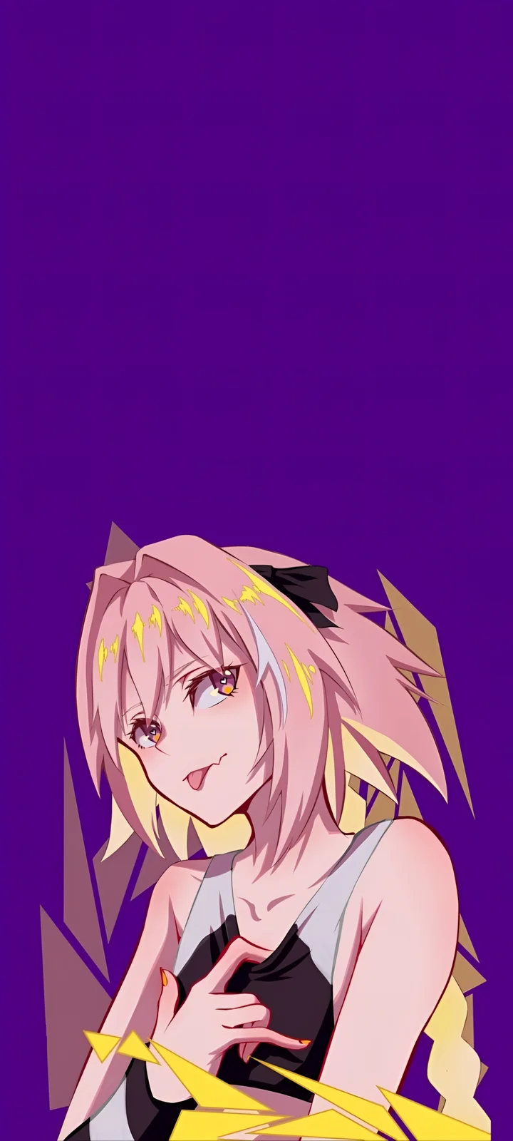 Astolfo Femboy Anime Wallpaper Purple Background 4K
