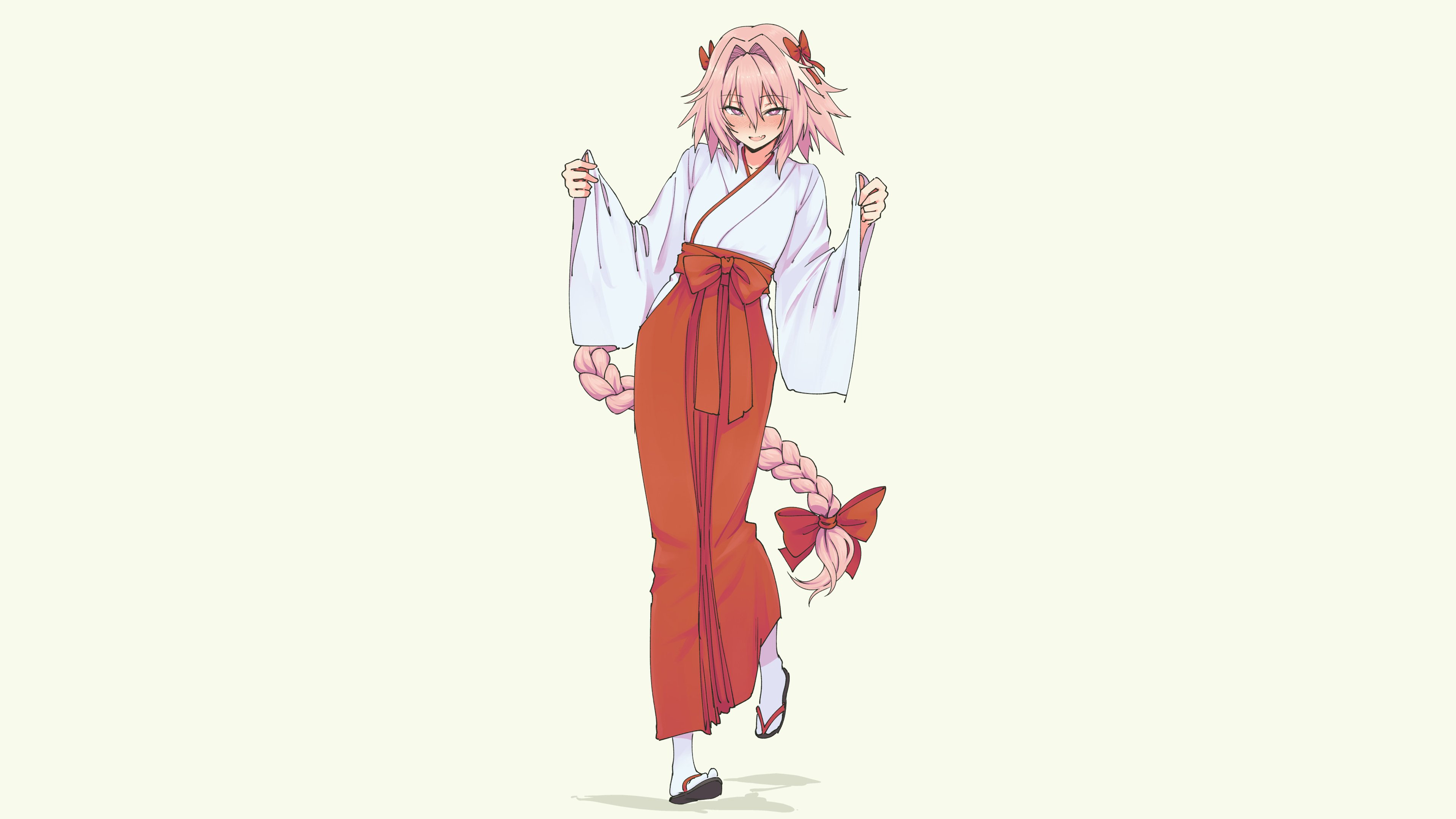 Astolfo Femboy Hakama Anime Wallpaper 4K