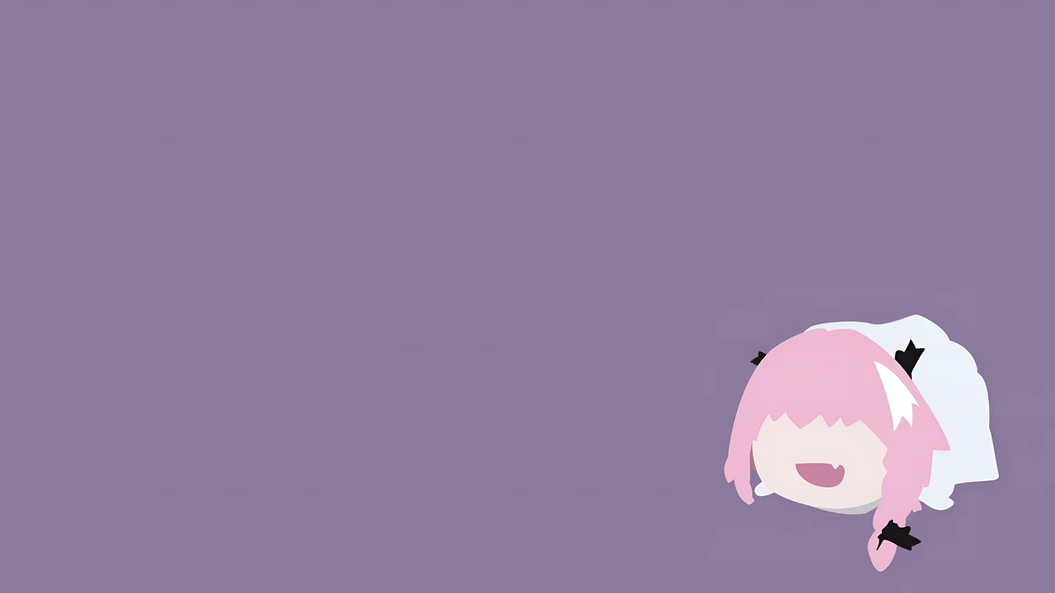 Astolfo Plush Chibi Minimalist 4K Wallpaper