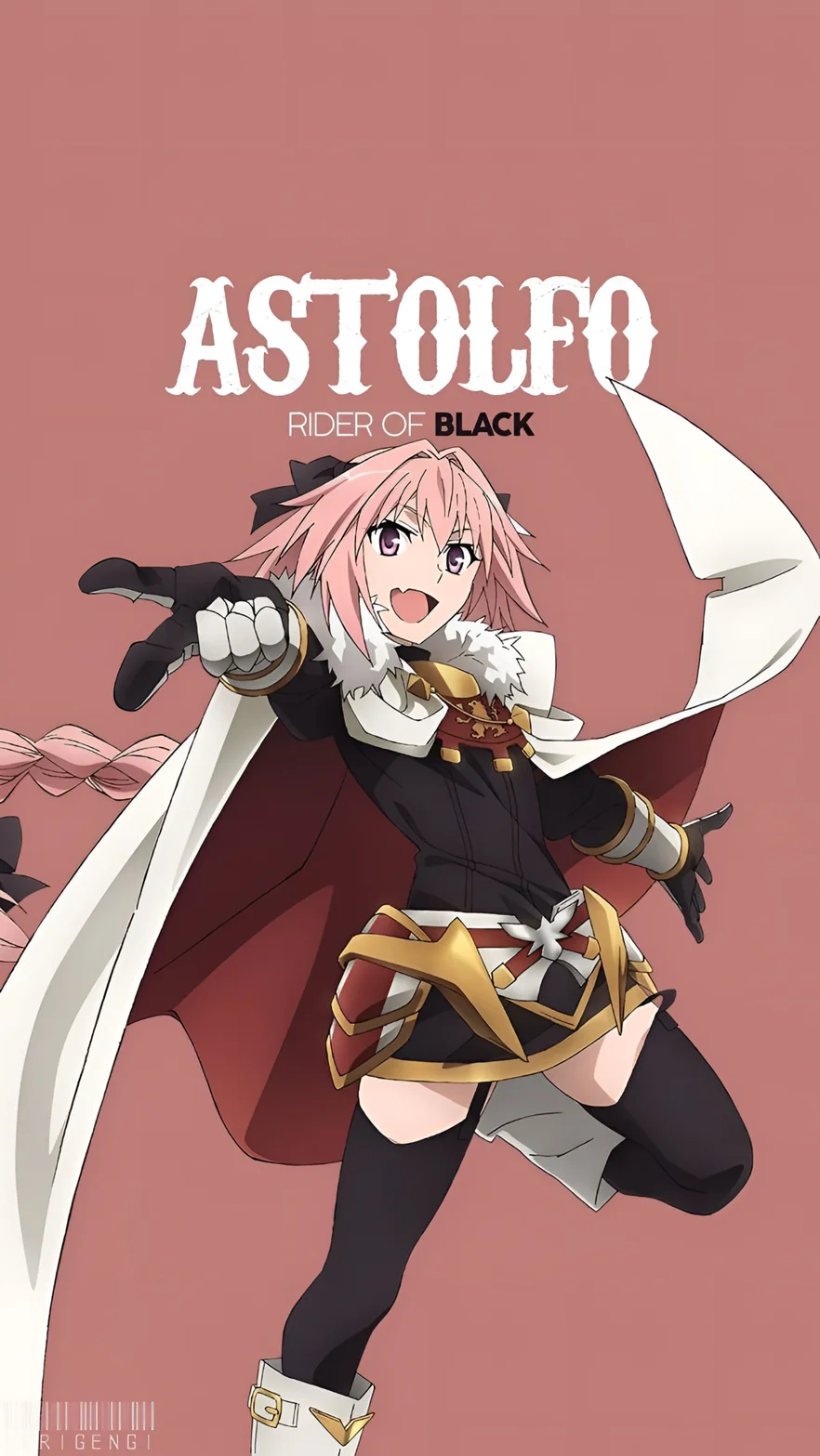 Astolfo Rider of Black Femboy Sfondo 4K