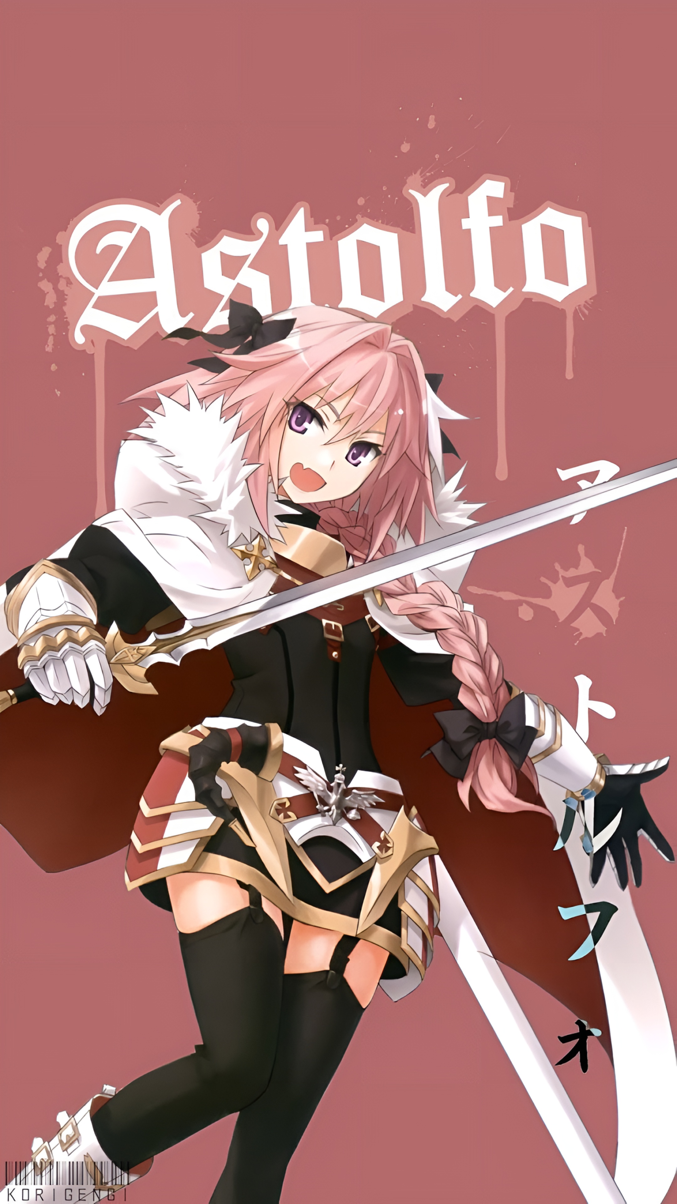 Astolfo Femboy Warrior 4K Anime Wallpaper
