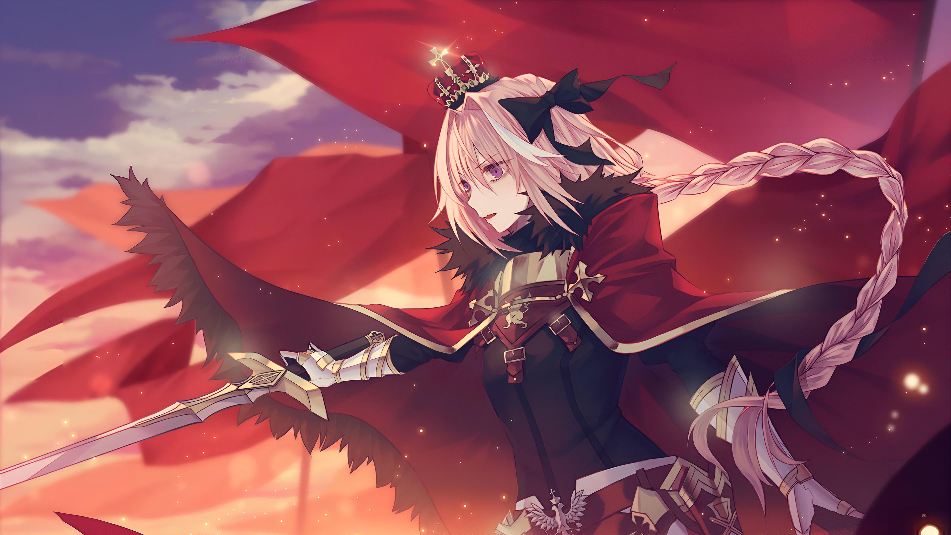 Astolfo Femboy Warrior Wallpaper 4K