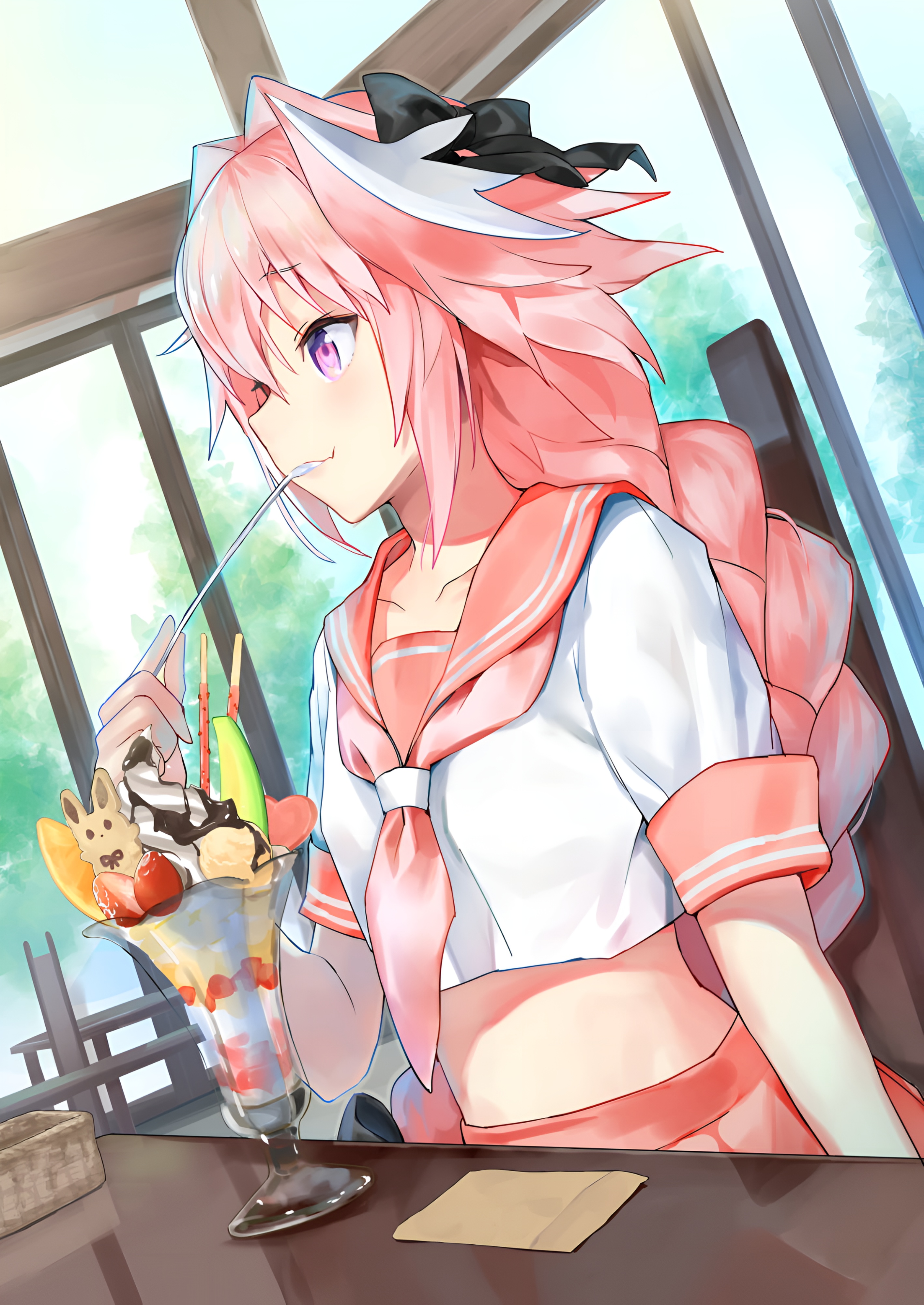 Astolfo Femboy Anime Wallpaper 4K High Resolution