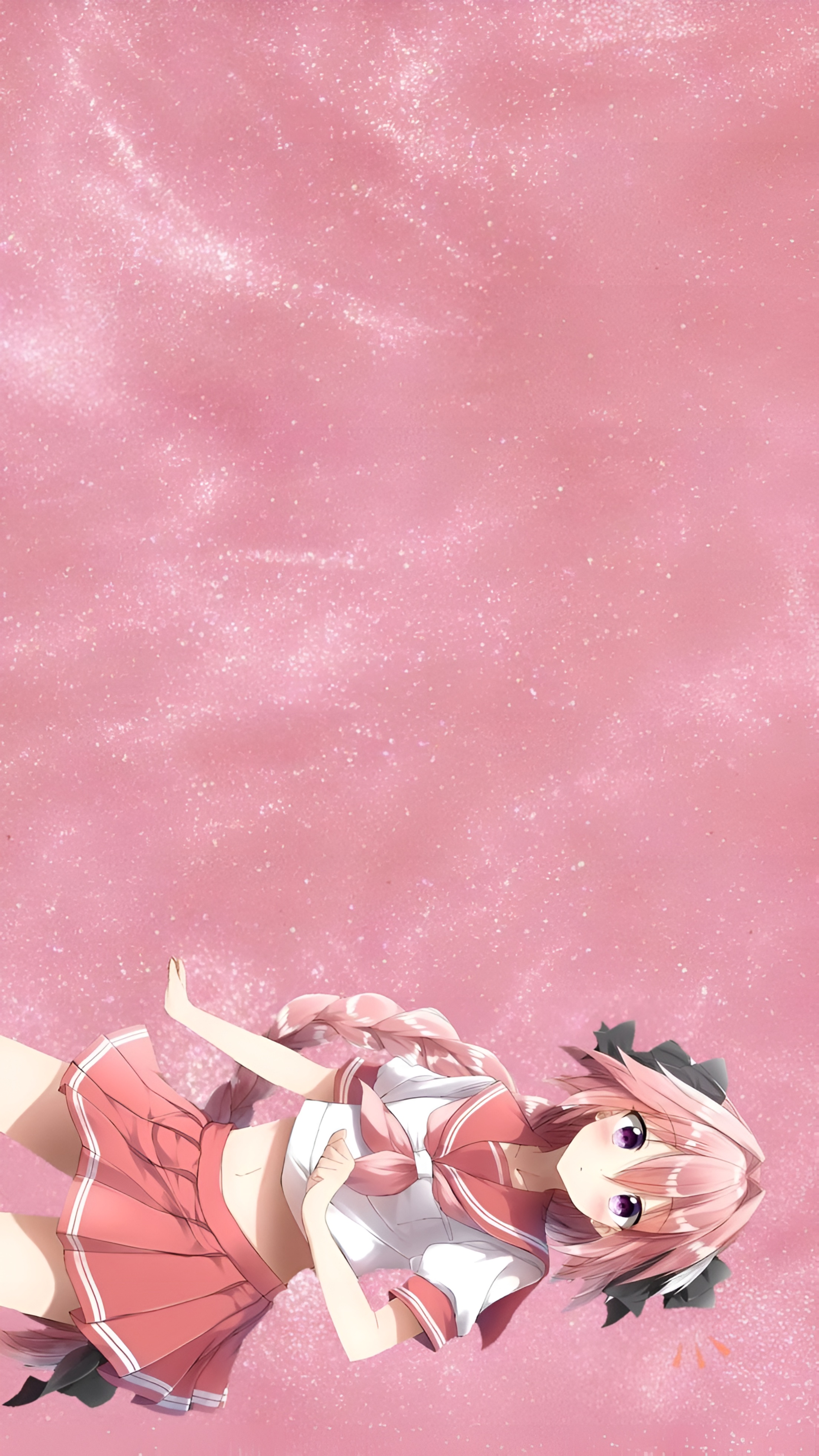 Astolfo Femboy Anime Pink Aesthetic 4K Wallpaper