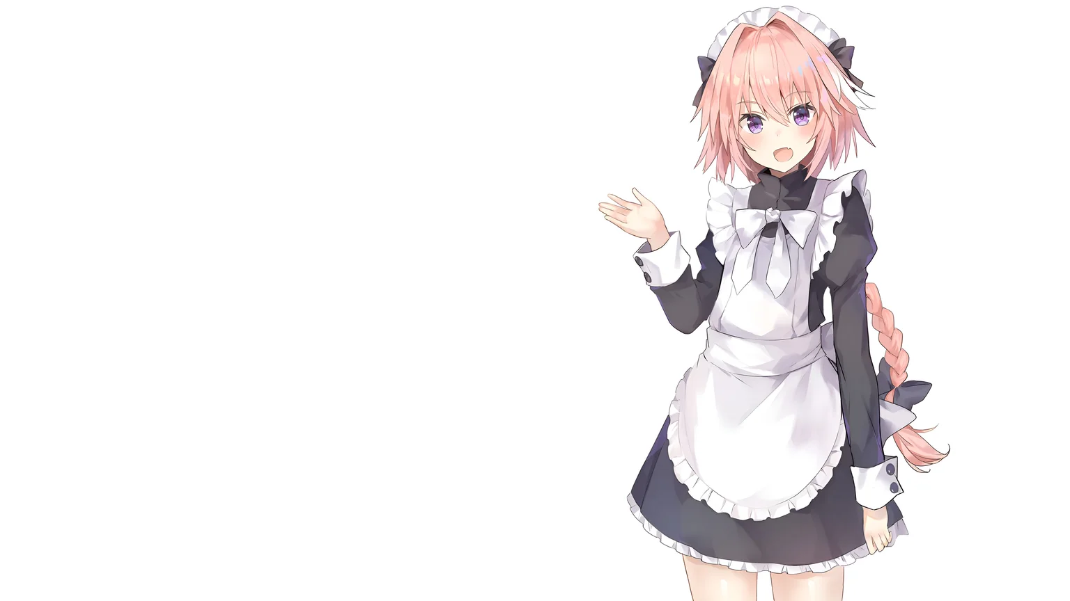 Astolfo Femboy Maid Outfit 4K Wallpaper