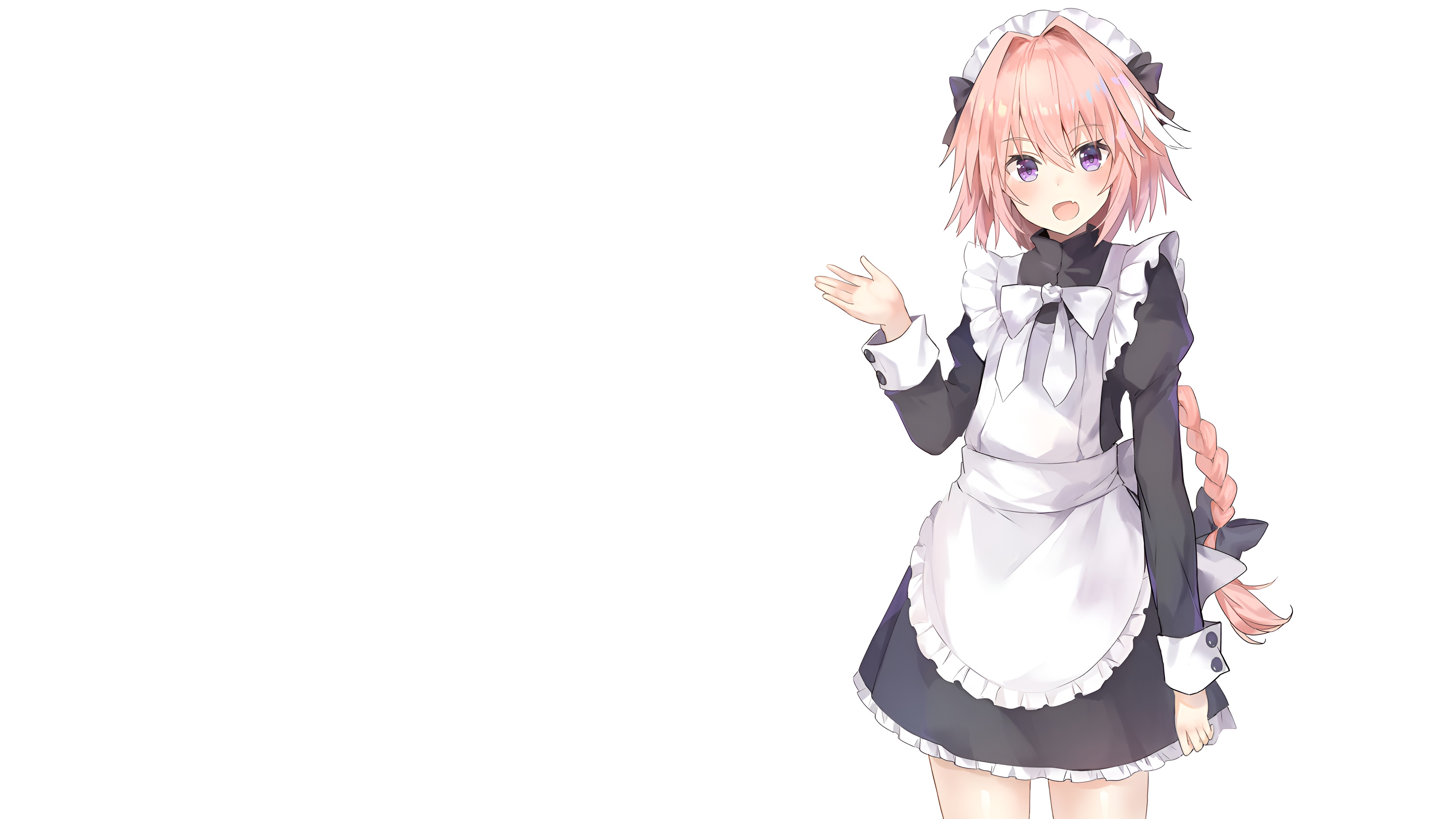 Astolfo Femboy Maid Outfit 4K Wallpaper