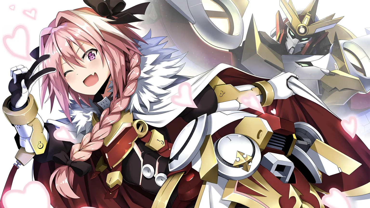 Fondo de Pantalla 4K Anime de Astolfo Femboy con Armadura Mecha
