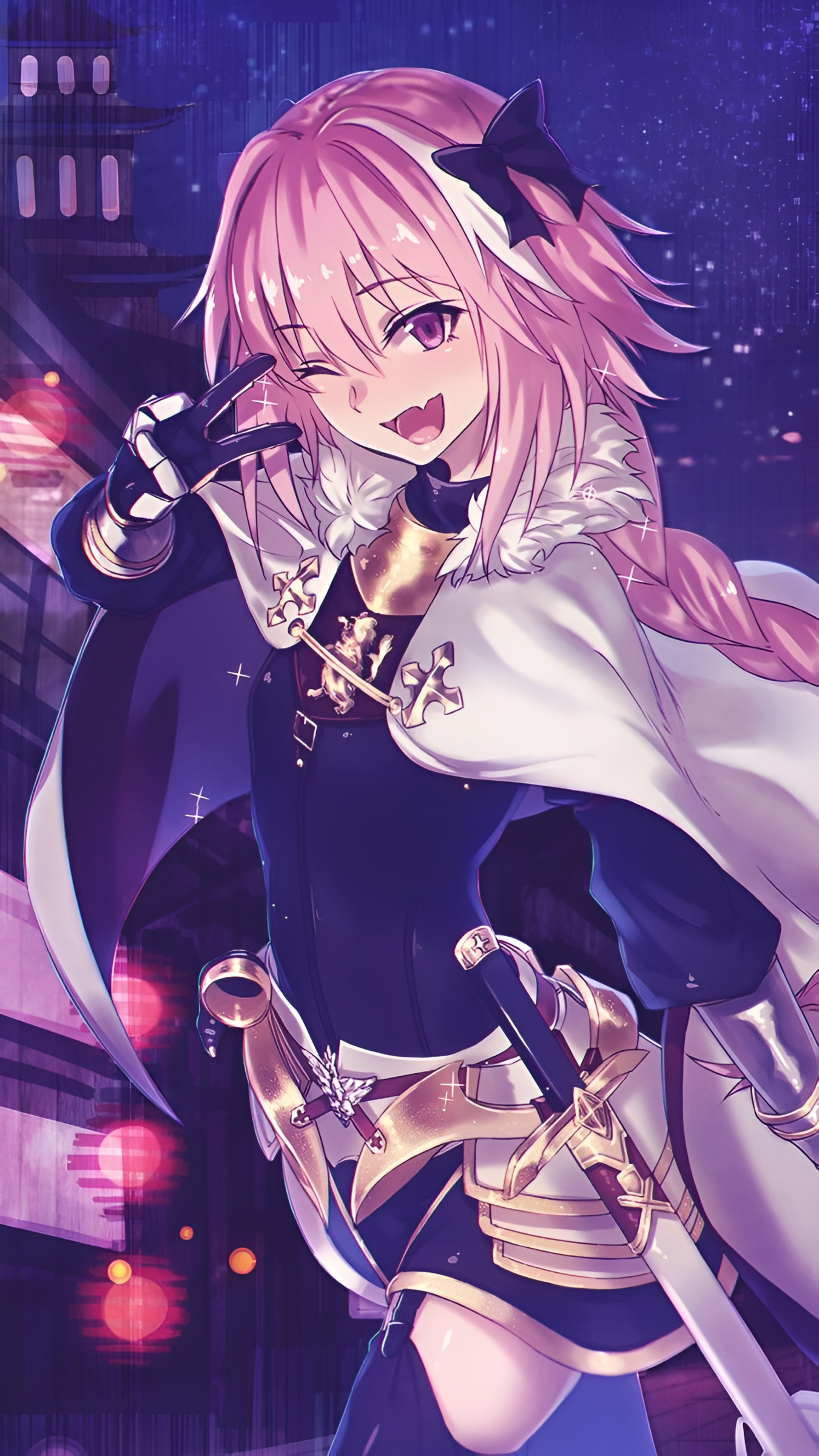 Astolfo Femboy Anime Knight Wallpaper 4K