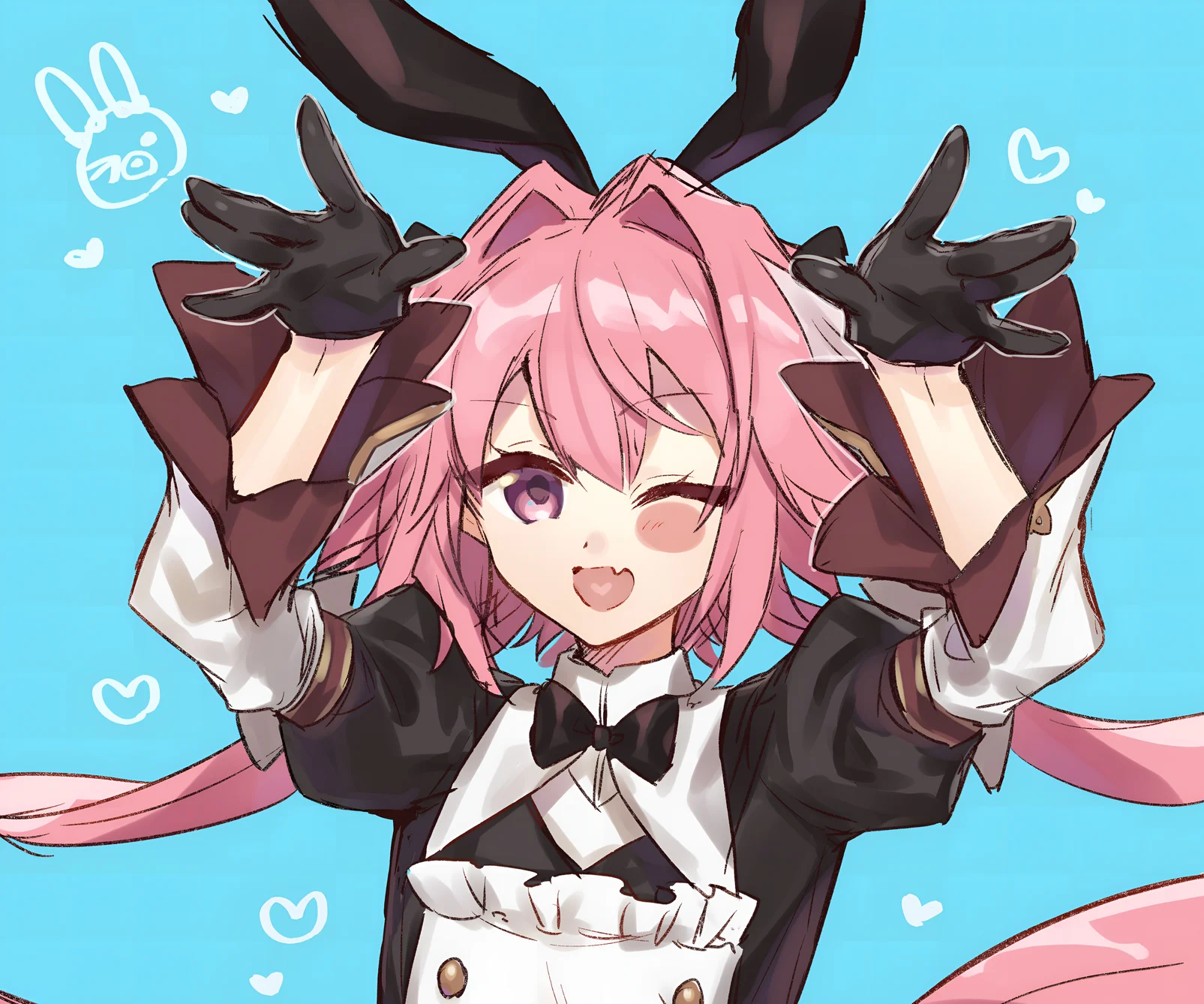 Astolfo Femboy Hase Hintergrundbild 4K Hohe Auflösung