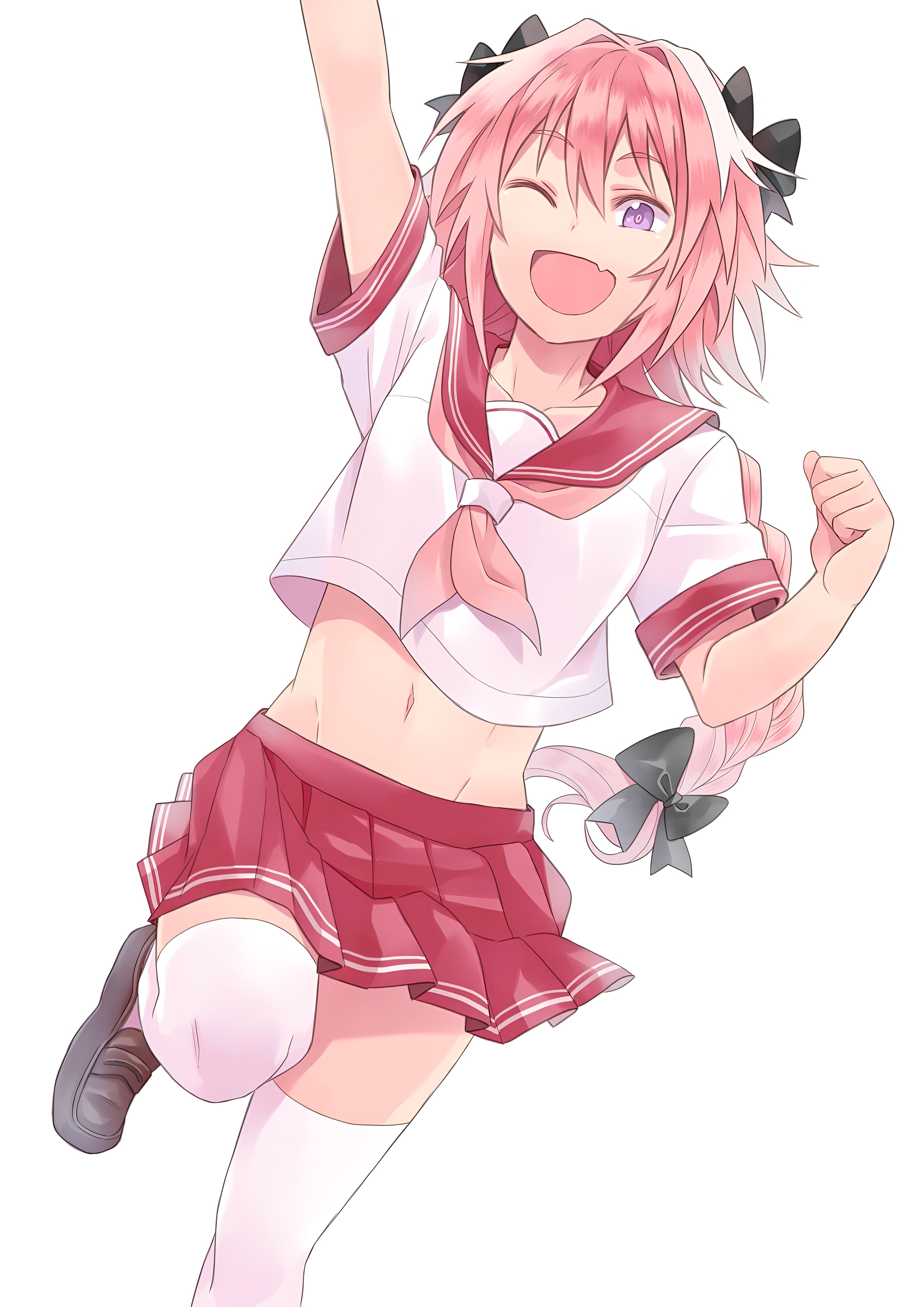 Astolfo Femboy Sailor Uniform Anime Wallpaper 4K