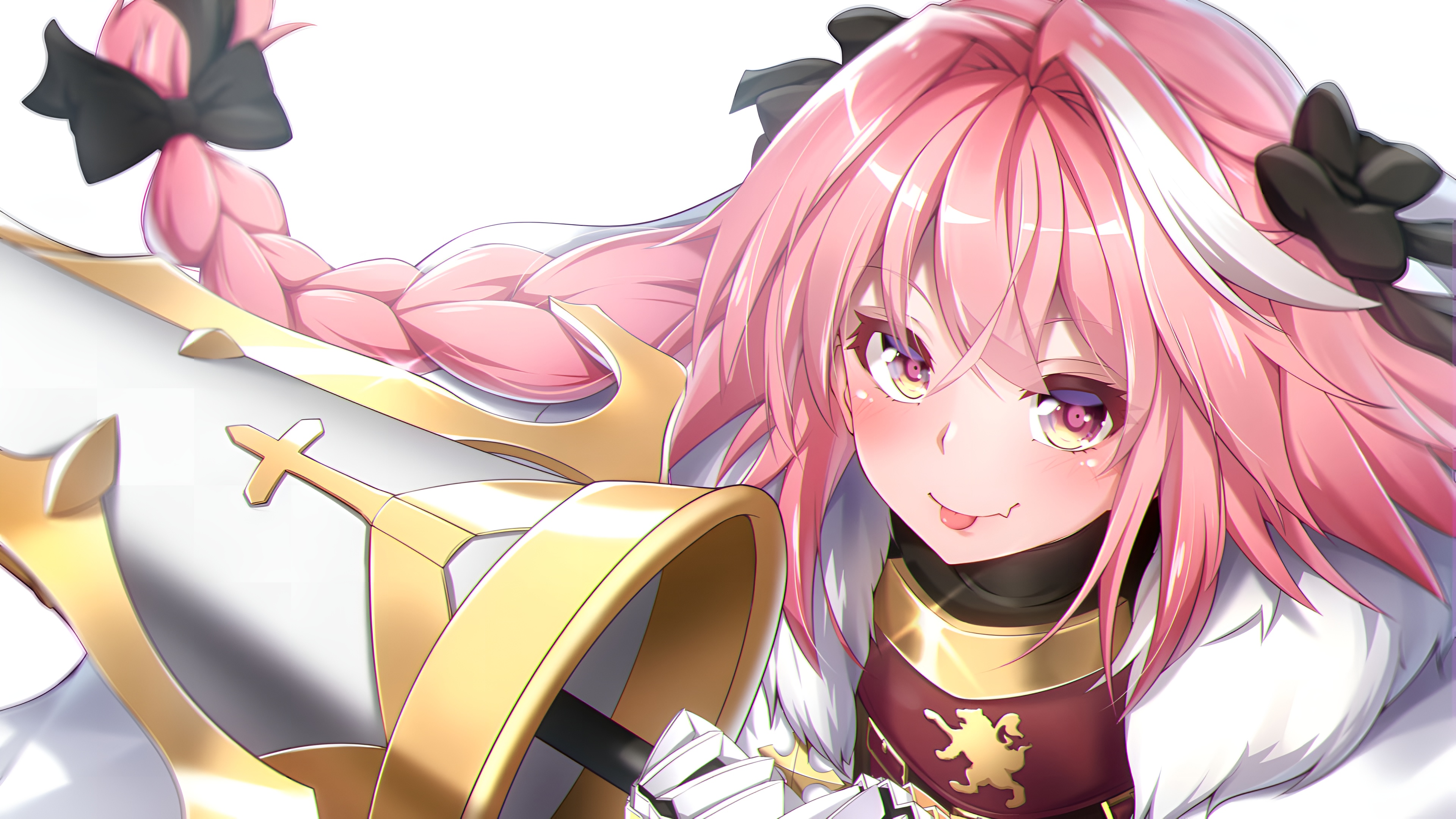 Astolfo Femboy Knight Anime 4K Wallpaper