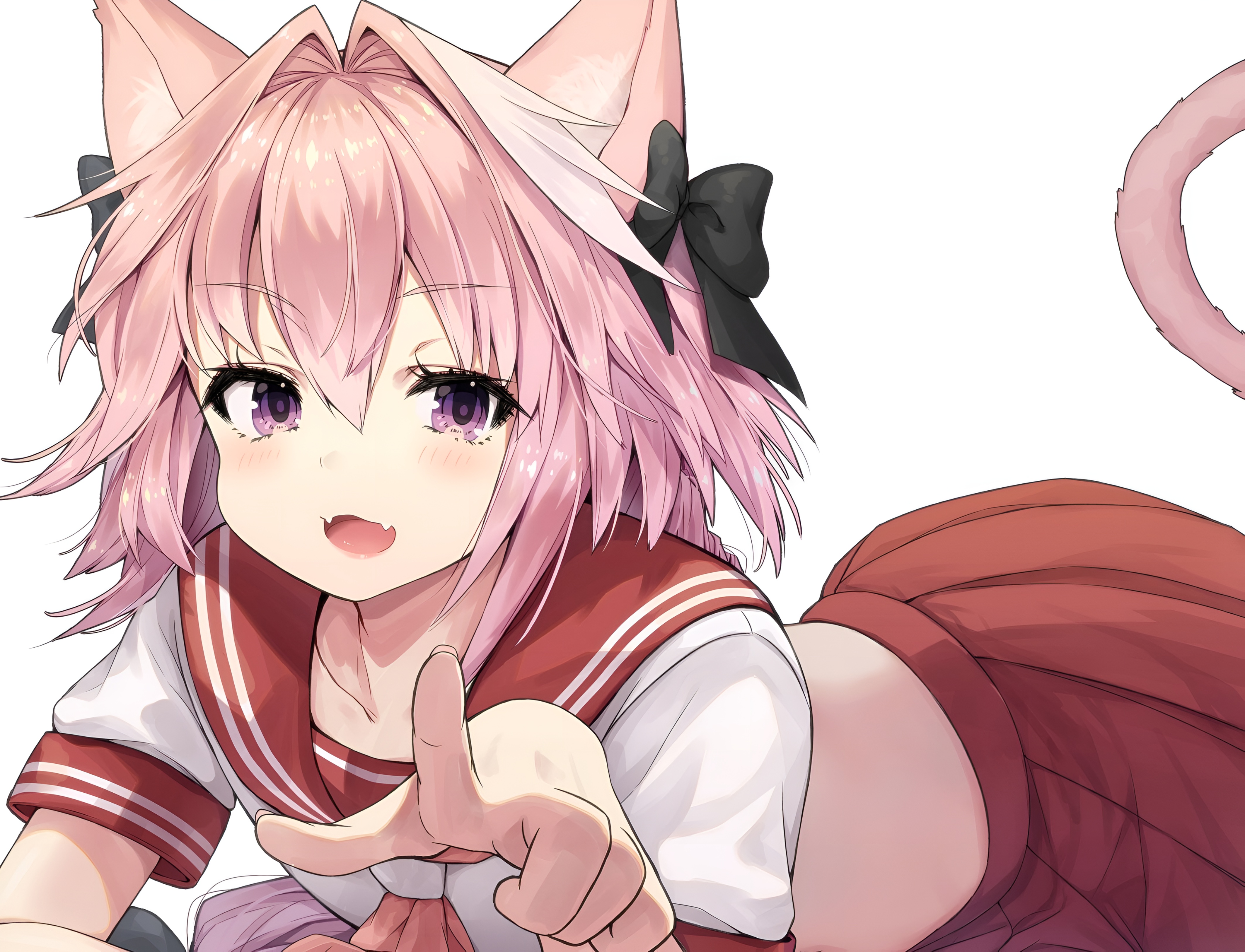 Astolfo Femboy Cat Ears Anime Wallpaper 4K
