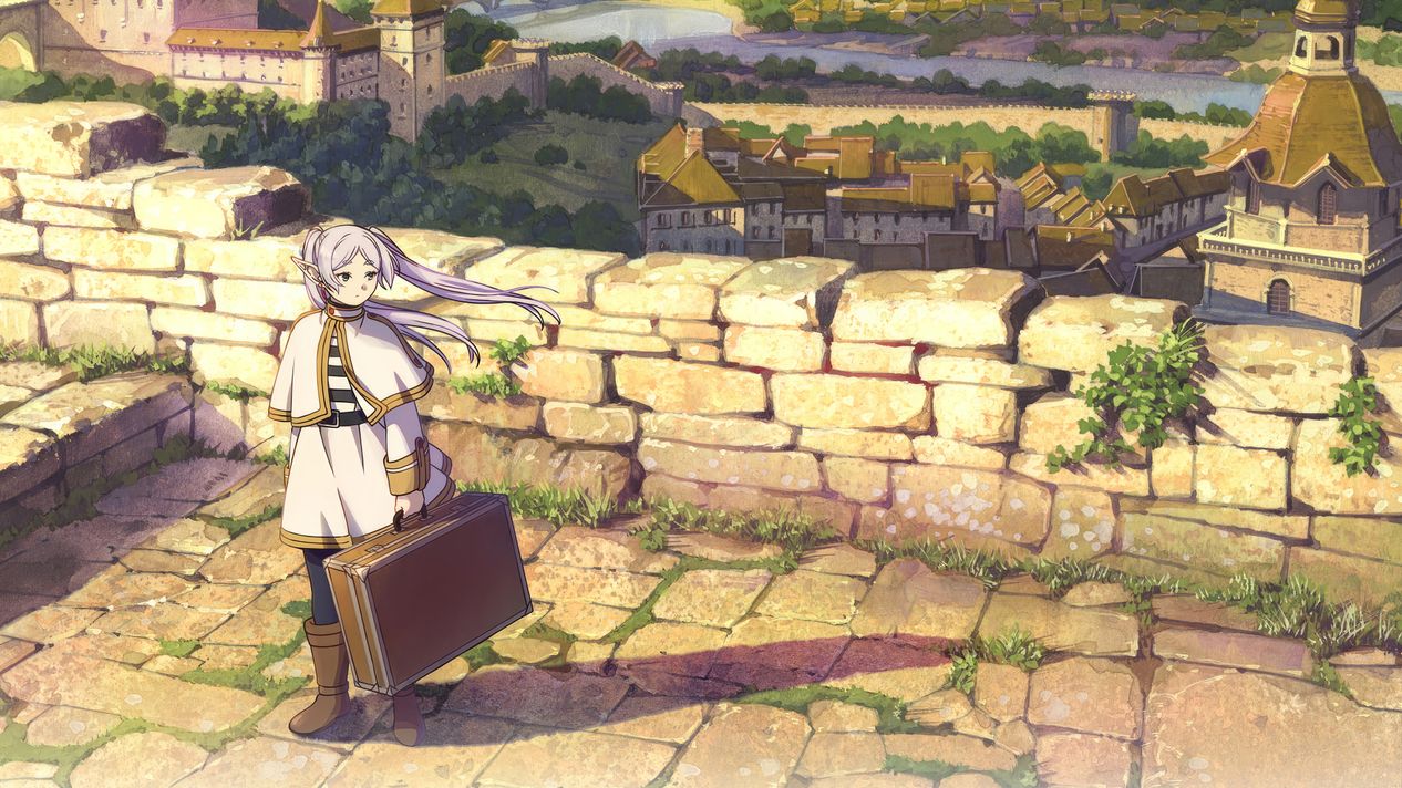 Friren Drevni Grad Anime Pozadina - 4K