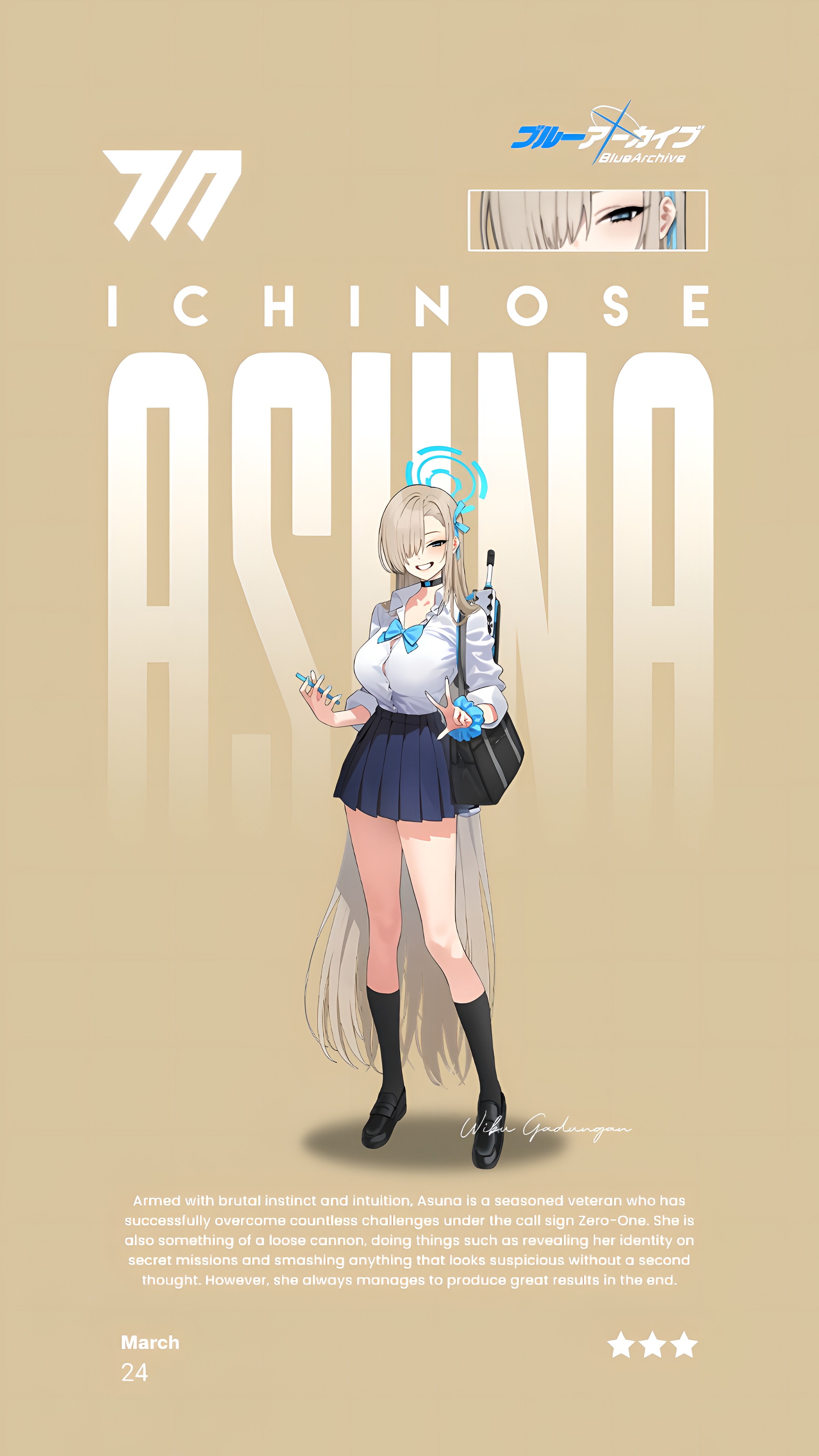 Ichinose Asuna Blue Archive 4K Wallpaper